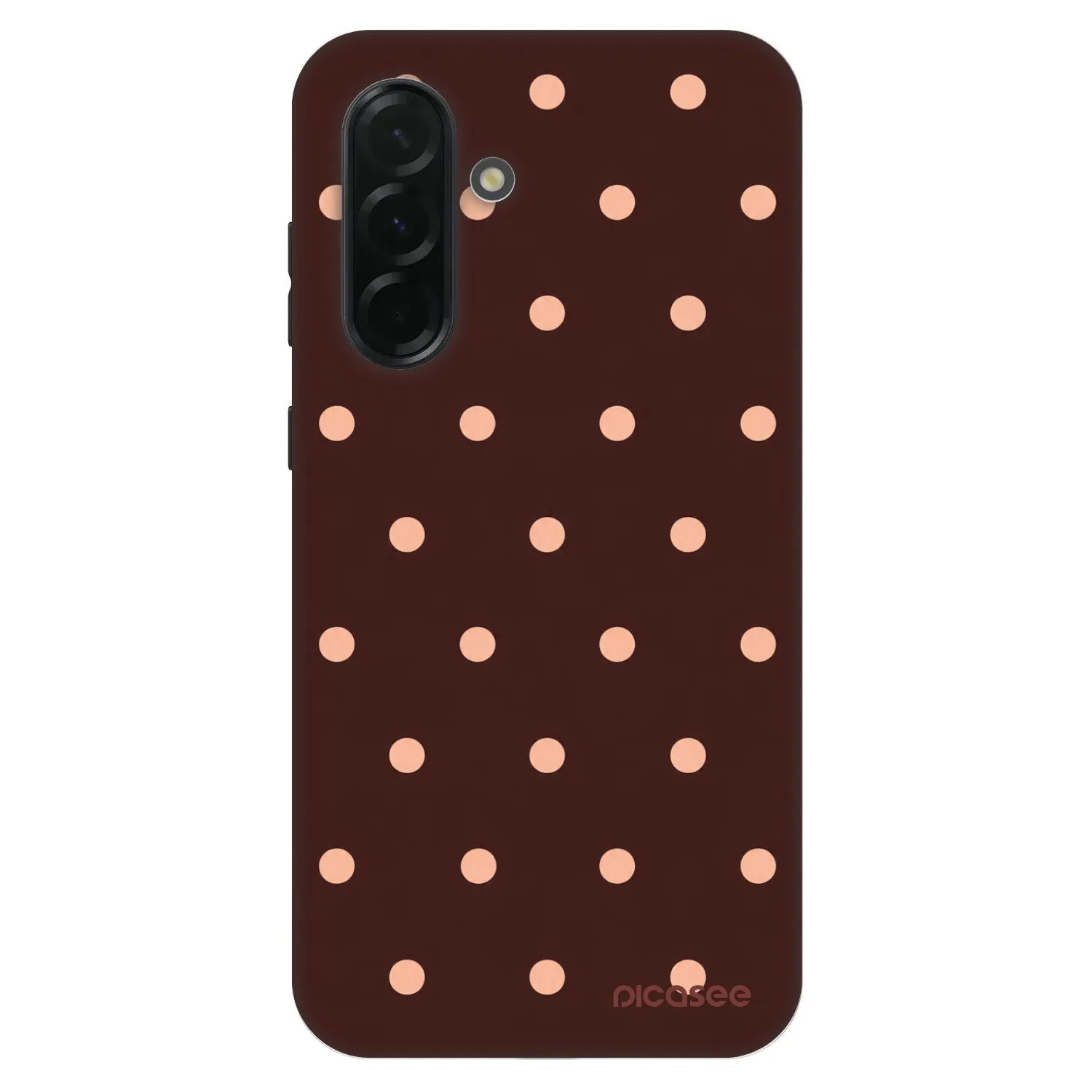 Picasee Fashion Case pre Samsung Galaxy A36 5G - Peach Dots & Chocolate