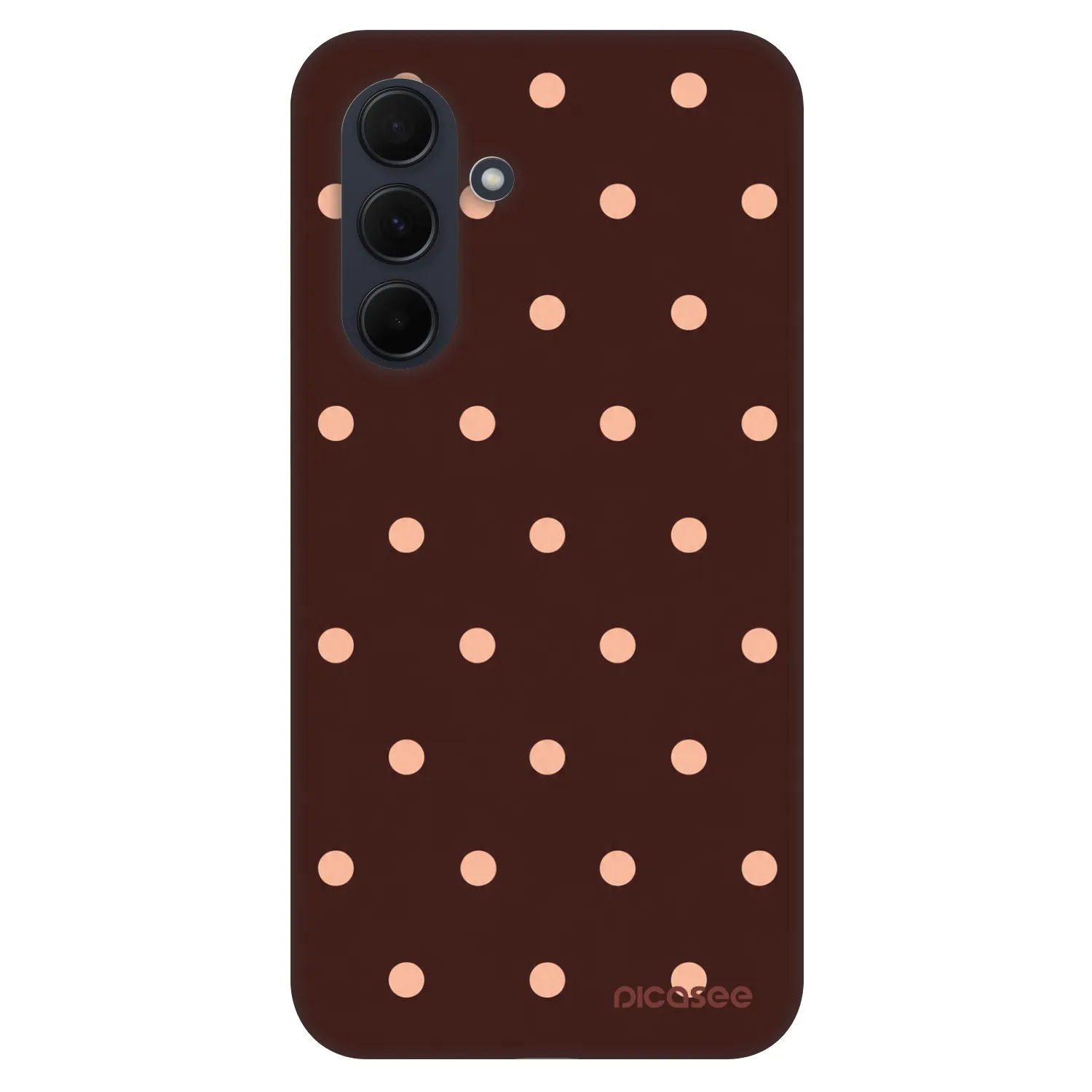 Picasee Fashion Case pre Samsung Galaxy A35 5G A356B - Peach Dots & Chocolate