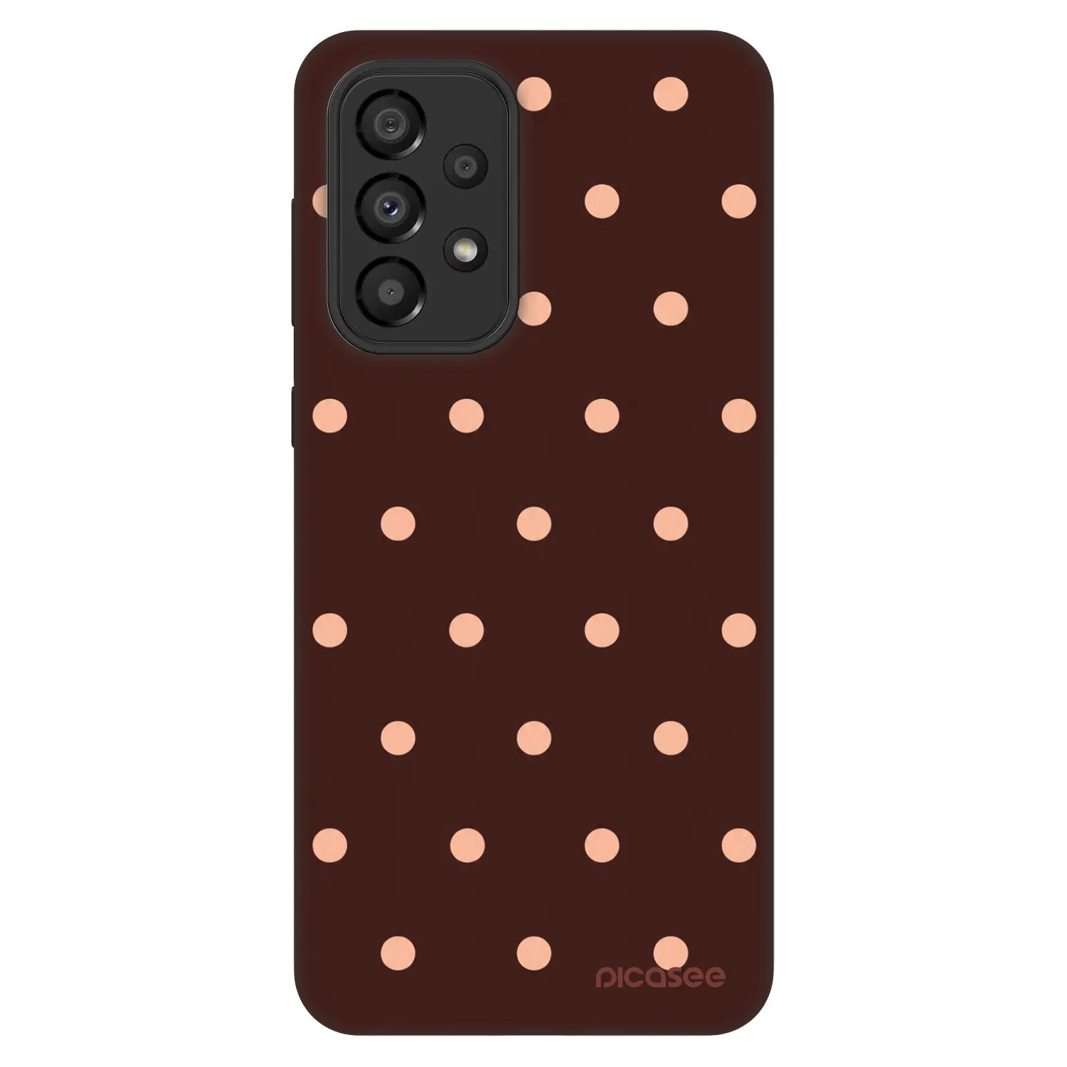 Picasee Fashion Case pre Samsung Galaxy A33 5G A336 - Peach Dots & Chocolate