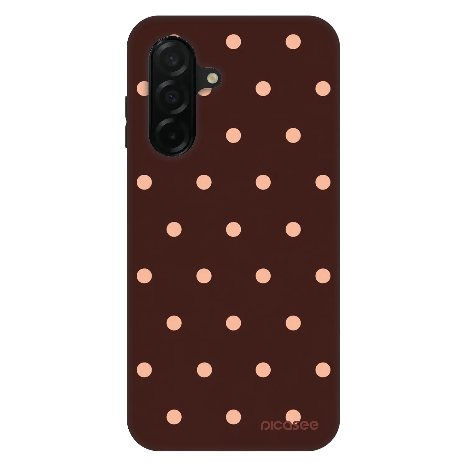 Picasee Fashion Case pre Samsung Galaxy A26 5G A266B - Peach Dots & Chocolate