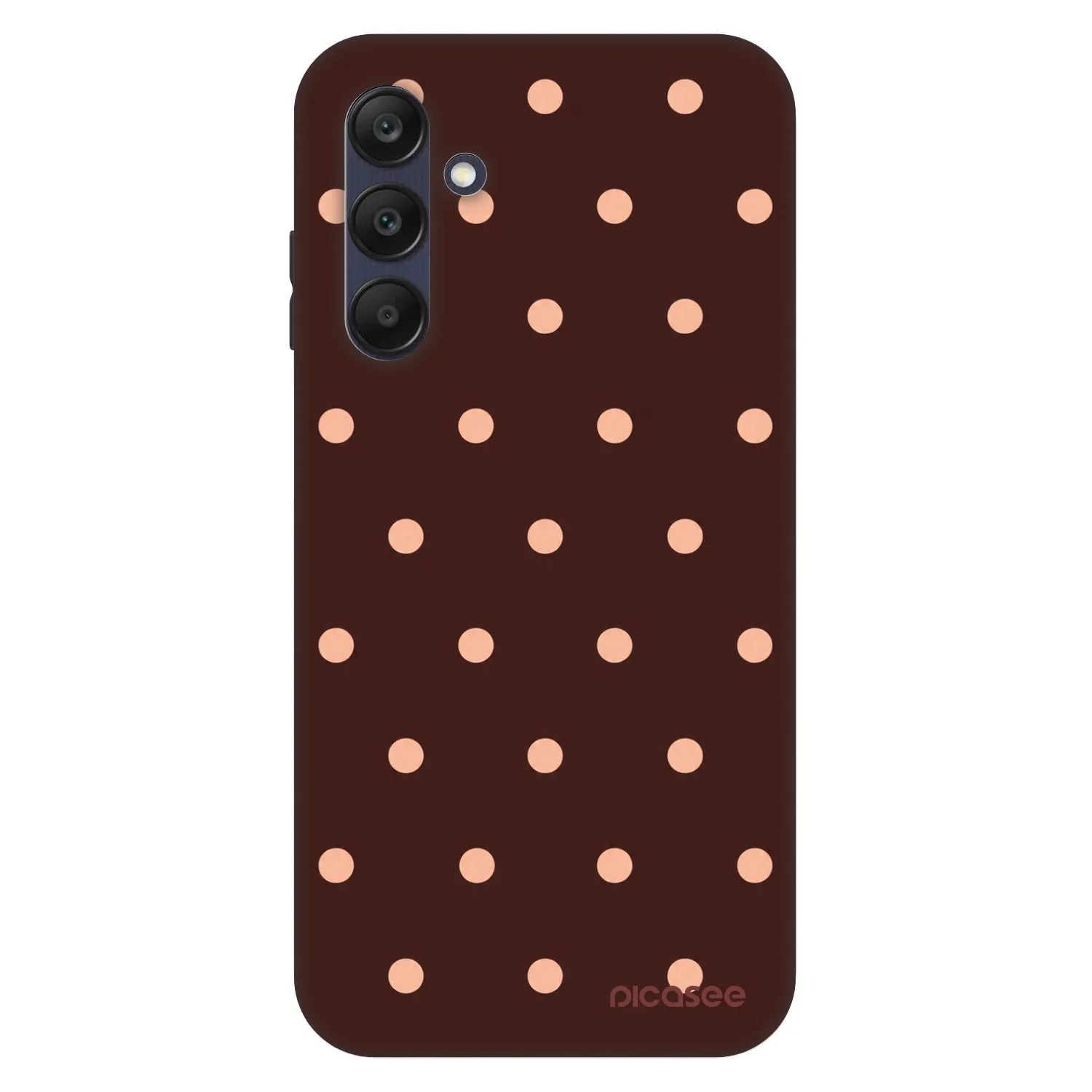 Picasee Fashion Case pre Samsung Galaxy A25 A256B 5G - Peach Dots & Chocolate