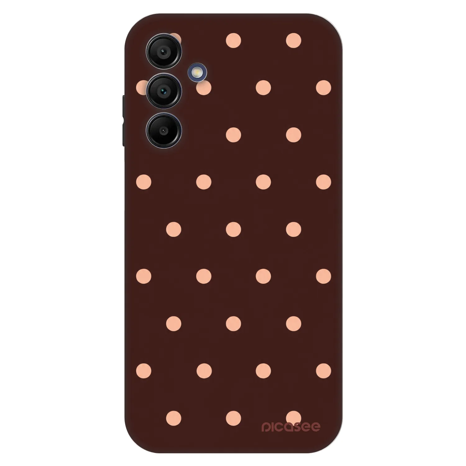 Picasee Fashion Case pre Samsung Galaxy A15 A156B 5G - Peach Dots & Chocolate