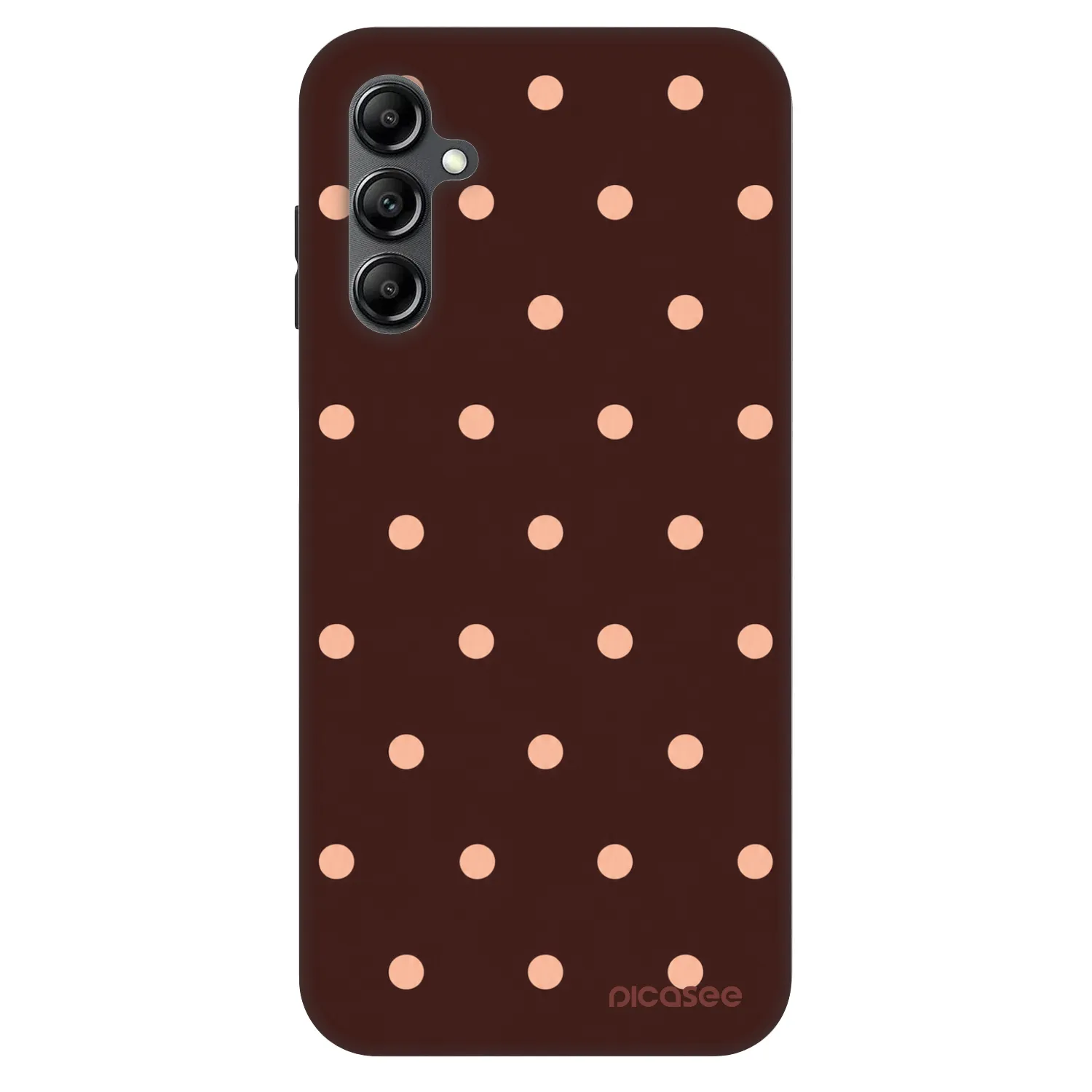 Picasee Fashion Case pre Samsung Galaxy A14 5G A146P - Peach Dots & Chocolate