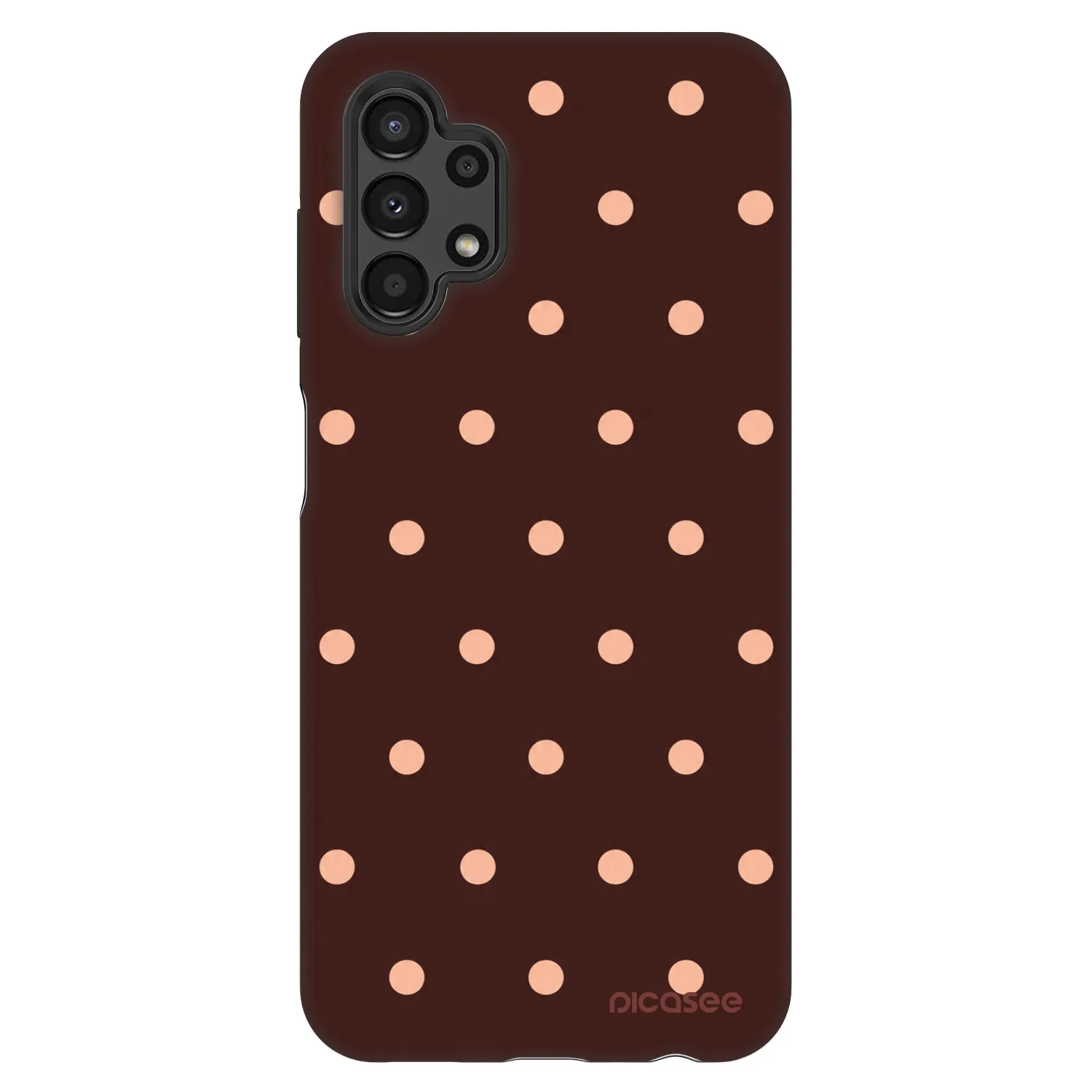 Picasee Fashion Case pre Samsung Galaxy A13 4G A135 - Peach Dots & Chocolate