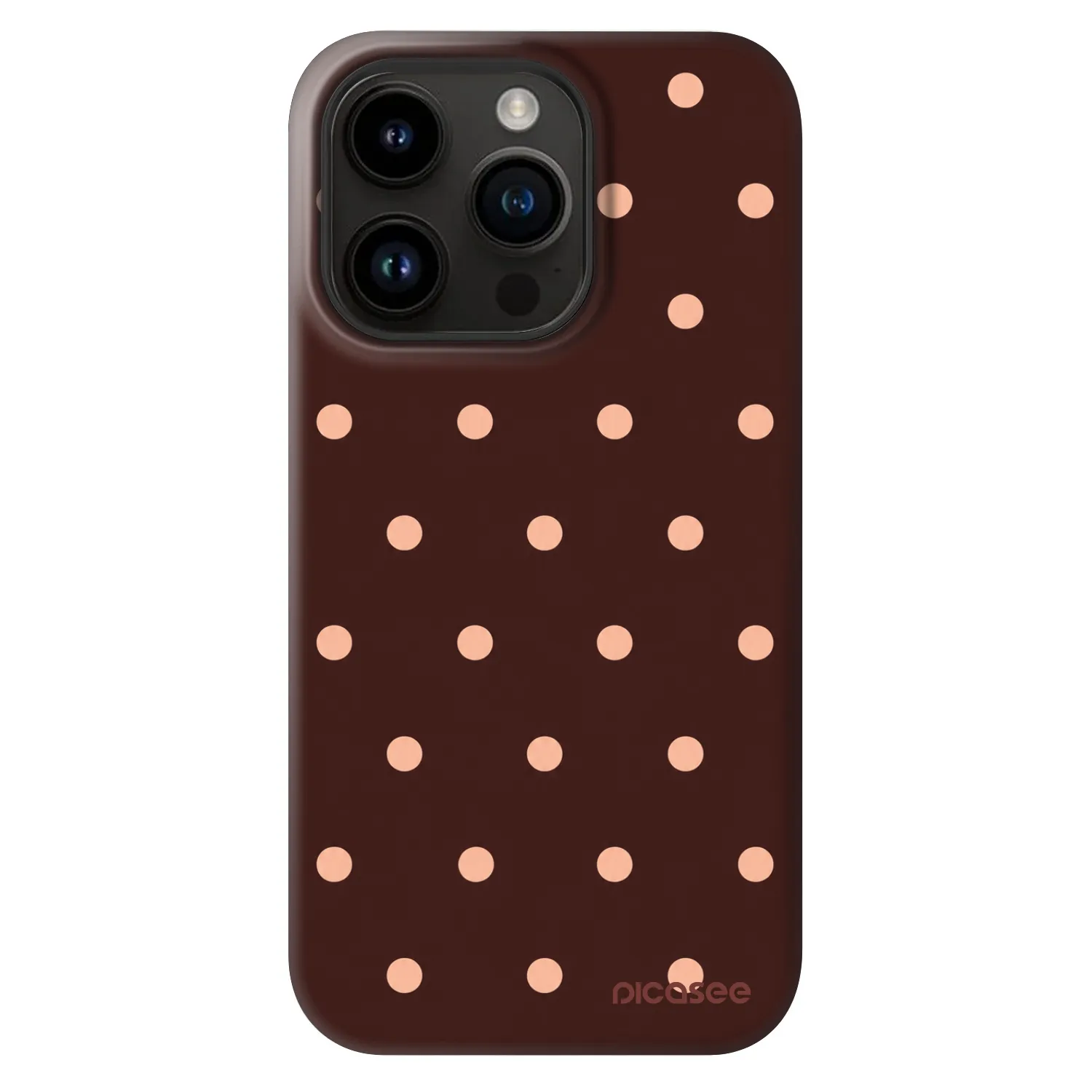 Picasee Fashion Case MagSafe pre Apple iPhone 14 Pro - Peach Dots & Chocolate