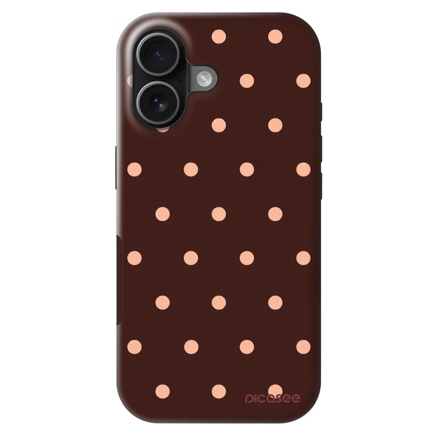 Picasee Fashion Case MagSafe pre Apple iPhone 17 - Peach Dots & Chocolate