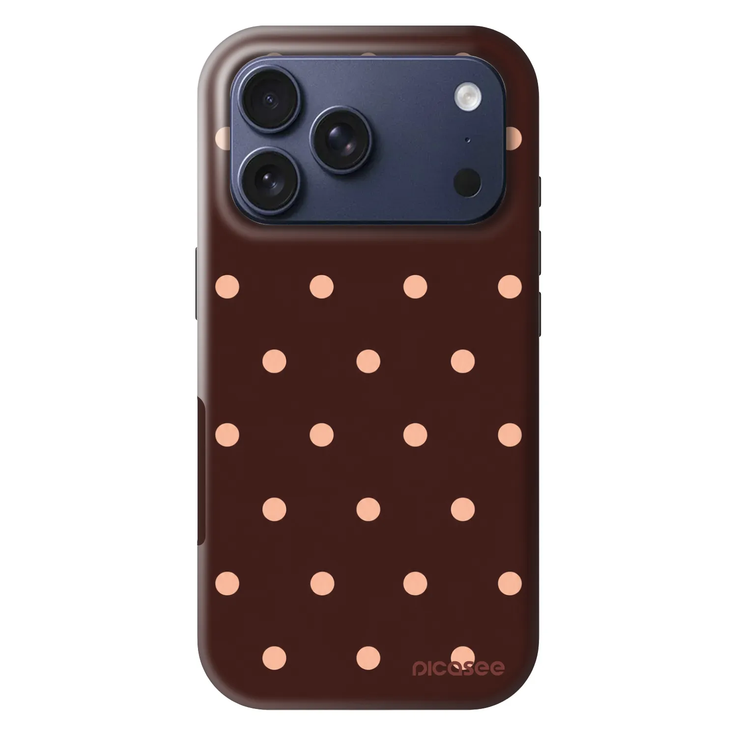 Picasee Fashion Case MagSafe pre Apple iPhone 17 Pro - Peach Dots & Chocolate