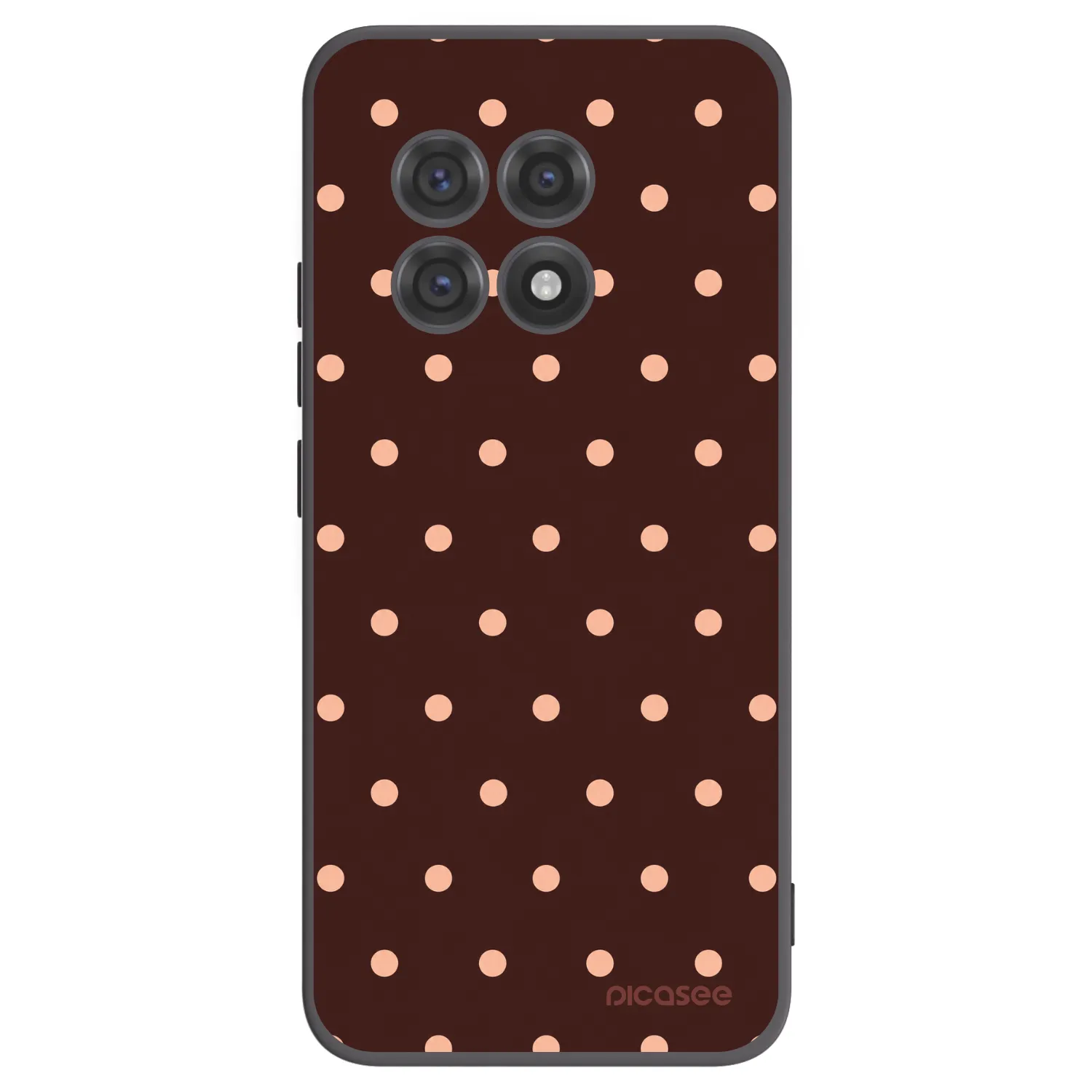 Picasee silikónový čierny obal pre OnePlus 13R 5G - Peach Dots & Chocolate