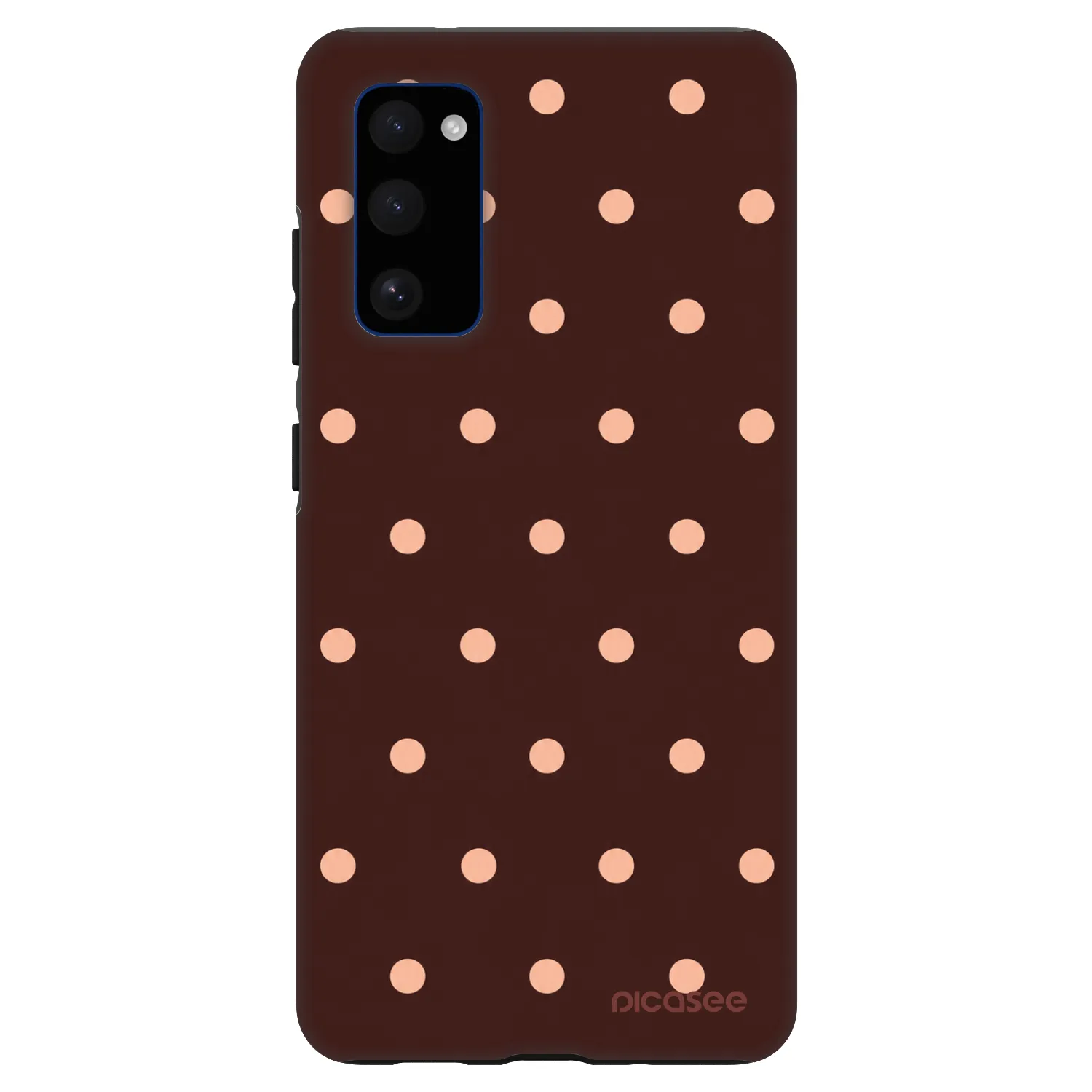 Picasee Fashion Case pre Samsung Galaxy S20 FE - Peach Dots & Chocolate
