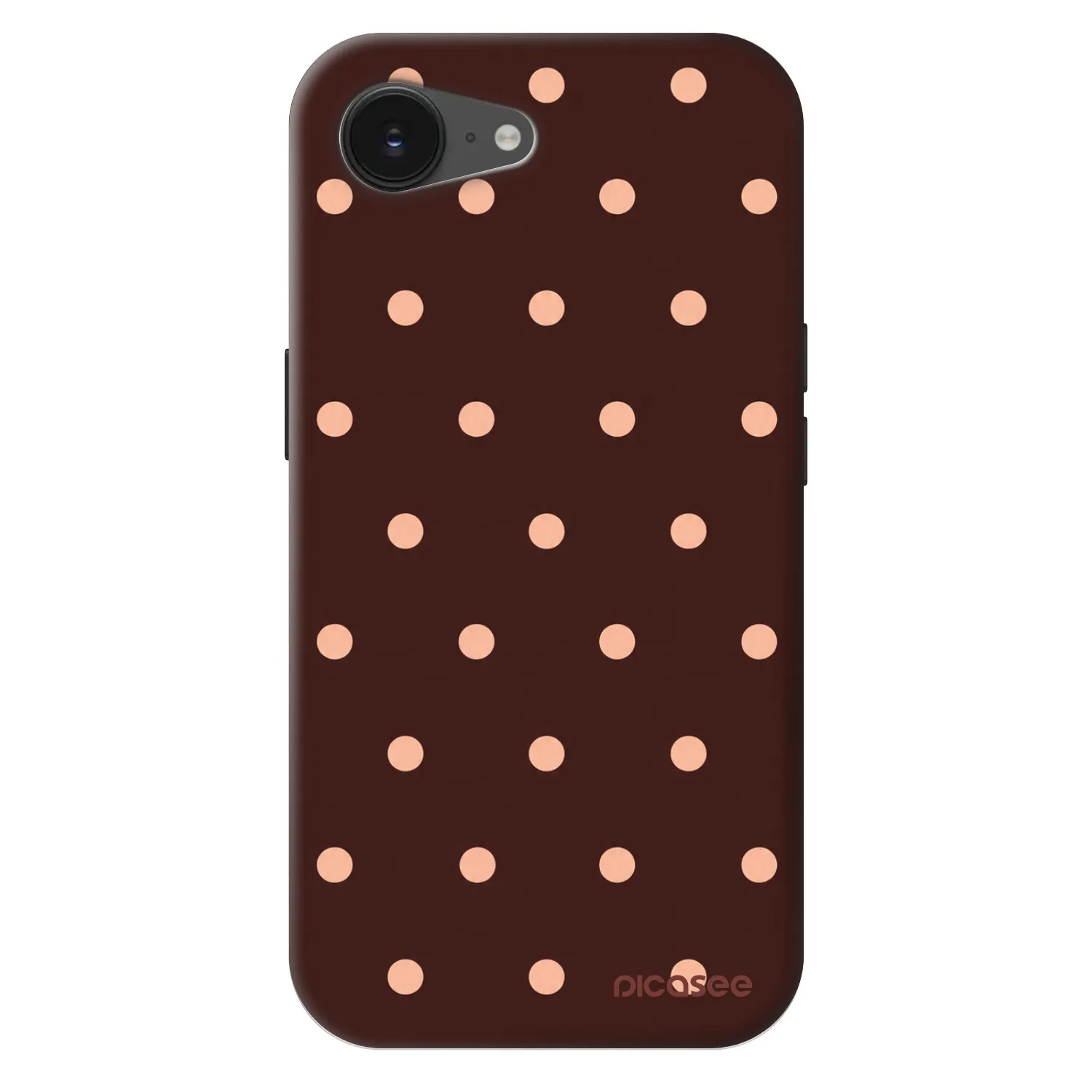 Picasee Fashion Case MagSafe pre Apple iPhone 17e - Peach Dots & Chocolate