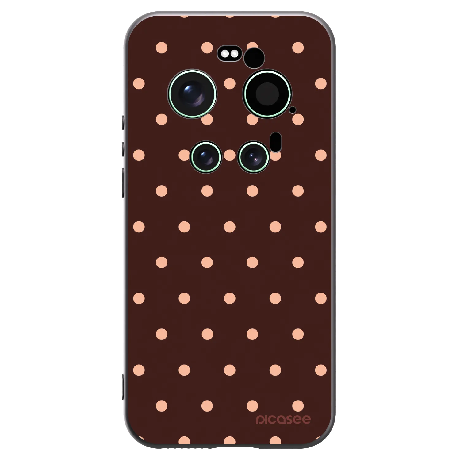 Picasee silikónový čierny obal pre Xiaomi 17 Ultra - Peach Dots & Chocolate