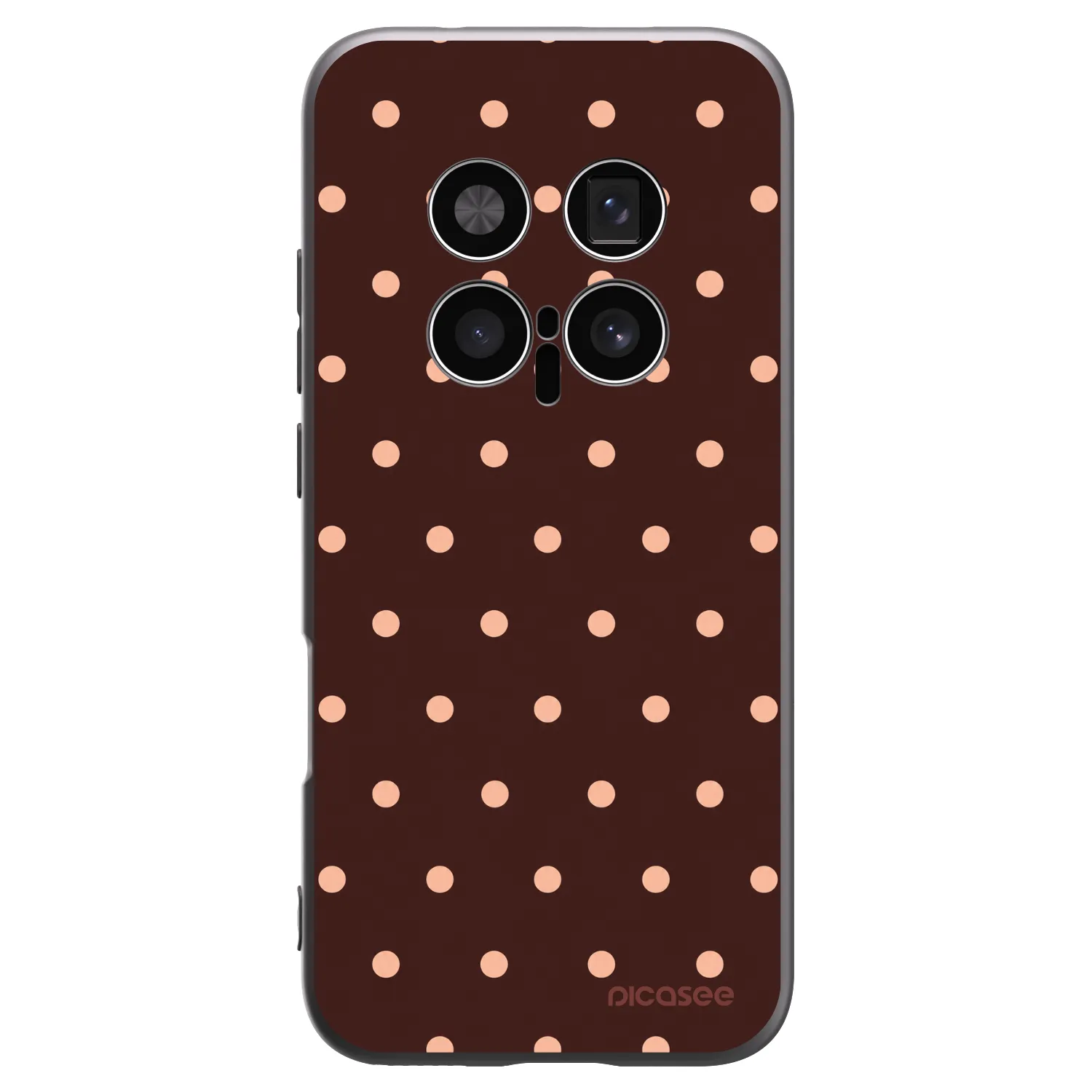 Picasee silikónový čierny obal pre Honor Magic8 Pro 5G - Peach Dots & Chocolate