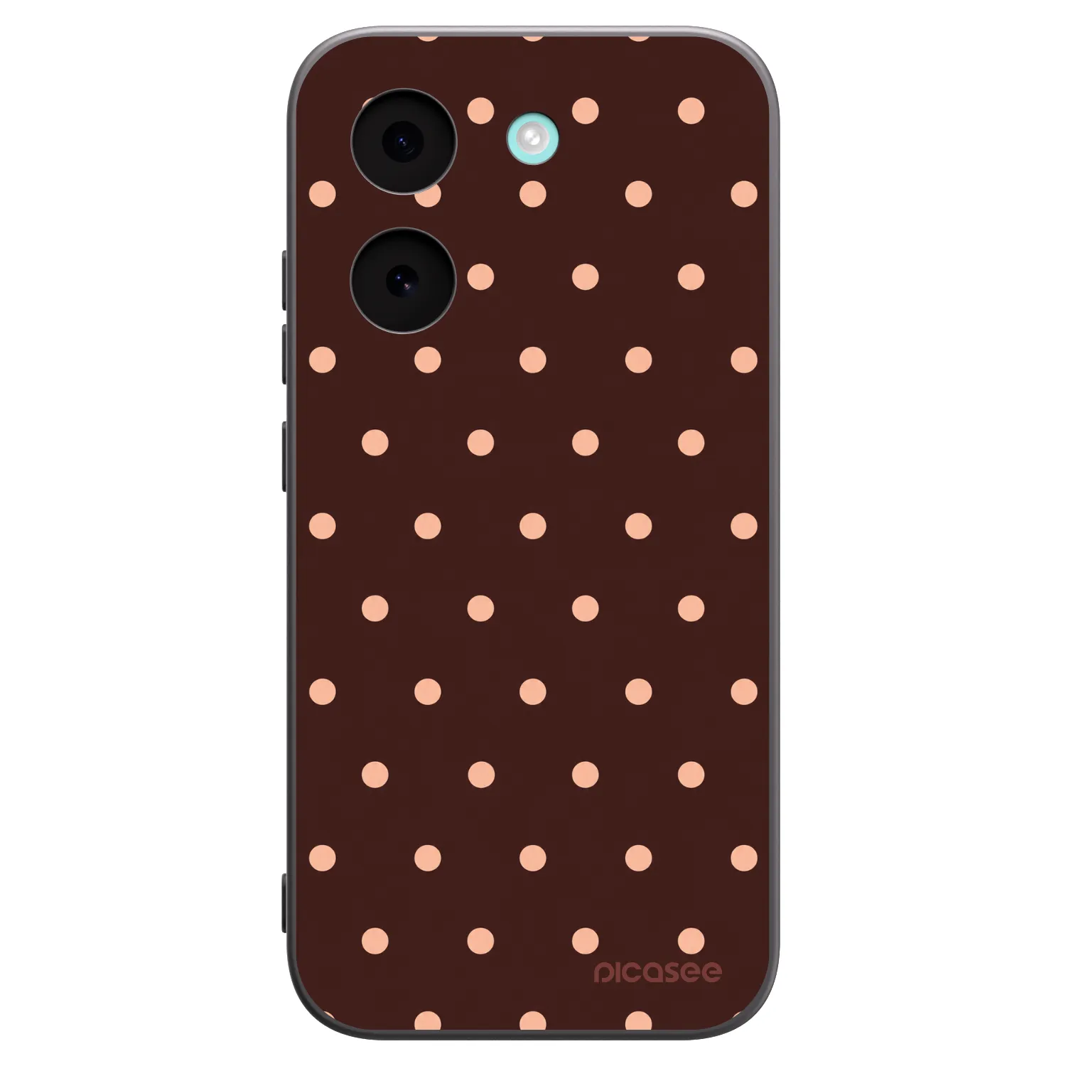 Picasee silikónový čierny obal pre Xiaomi Poco X8 Pro - Peach Dots & Chocolate