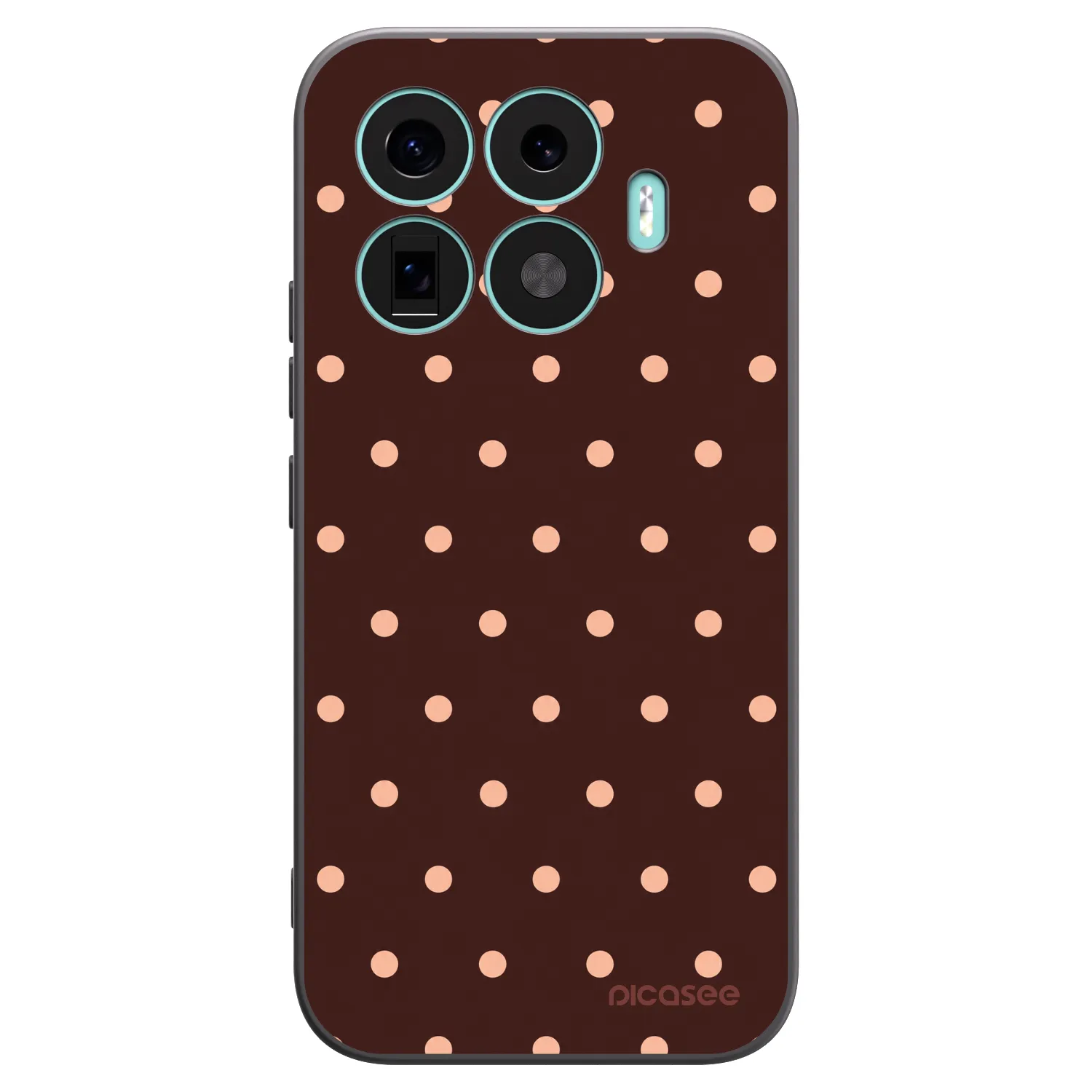 Picasee silikónový čierny obal pre Xiaomi 17T - Peach Dots & Chocolate