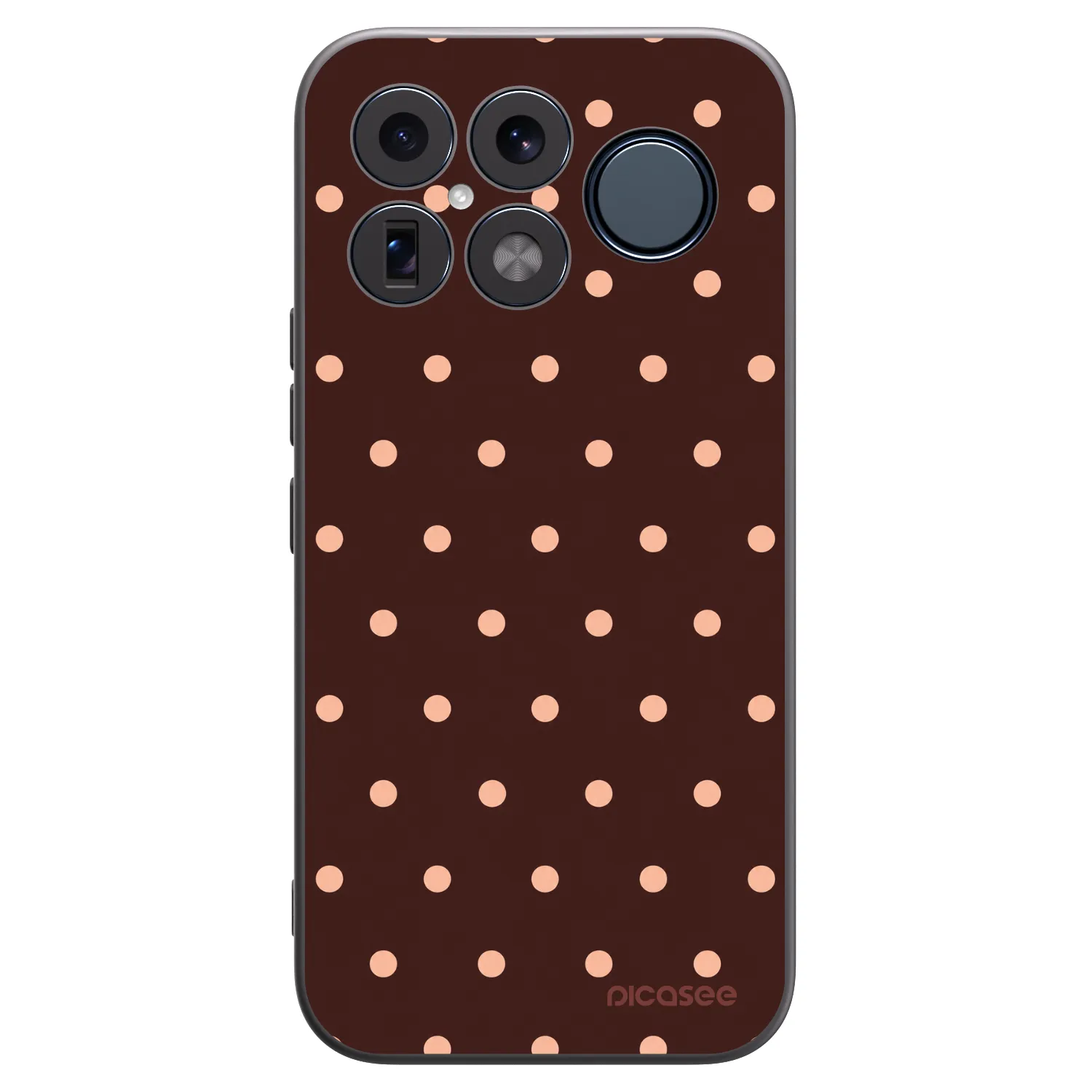 Picasee silikónový čierny obal pre Xiaomi Poco F8 Ultra - Peach Dots & Chocolate