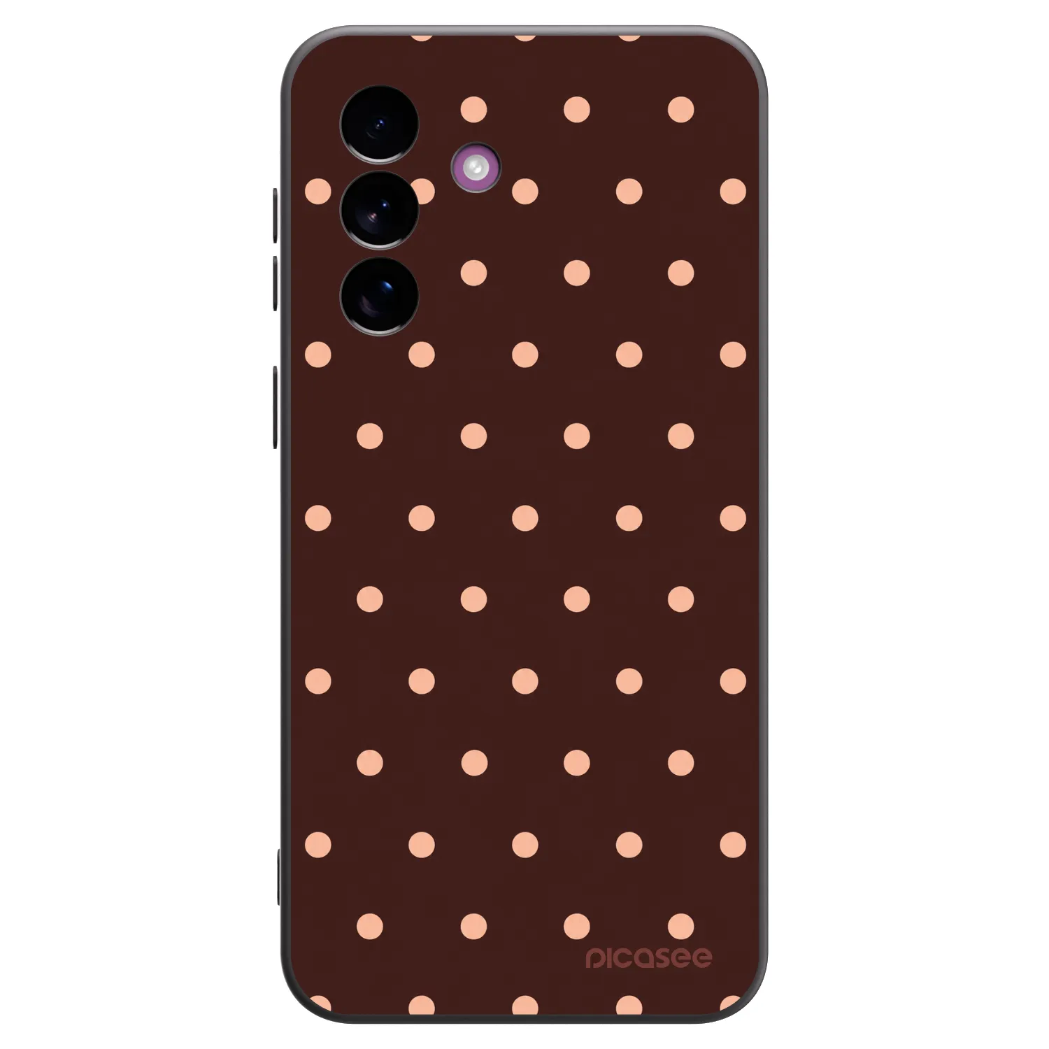 Picasee silikónový čierny obal pre Samsung Galaxy A37 - Peach Dots & Chocolate