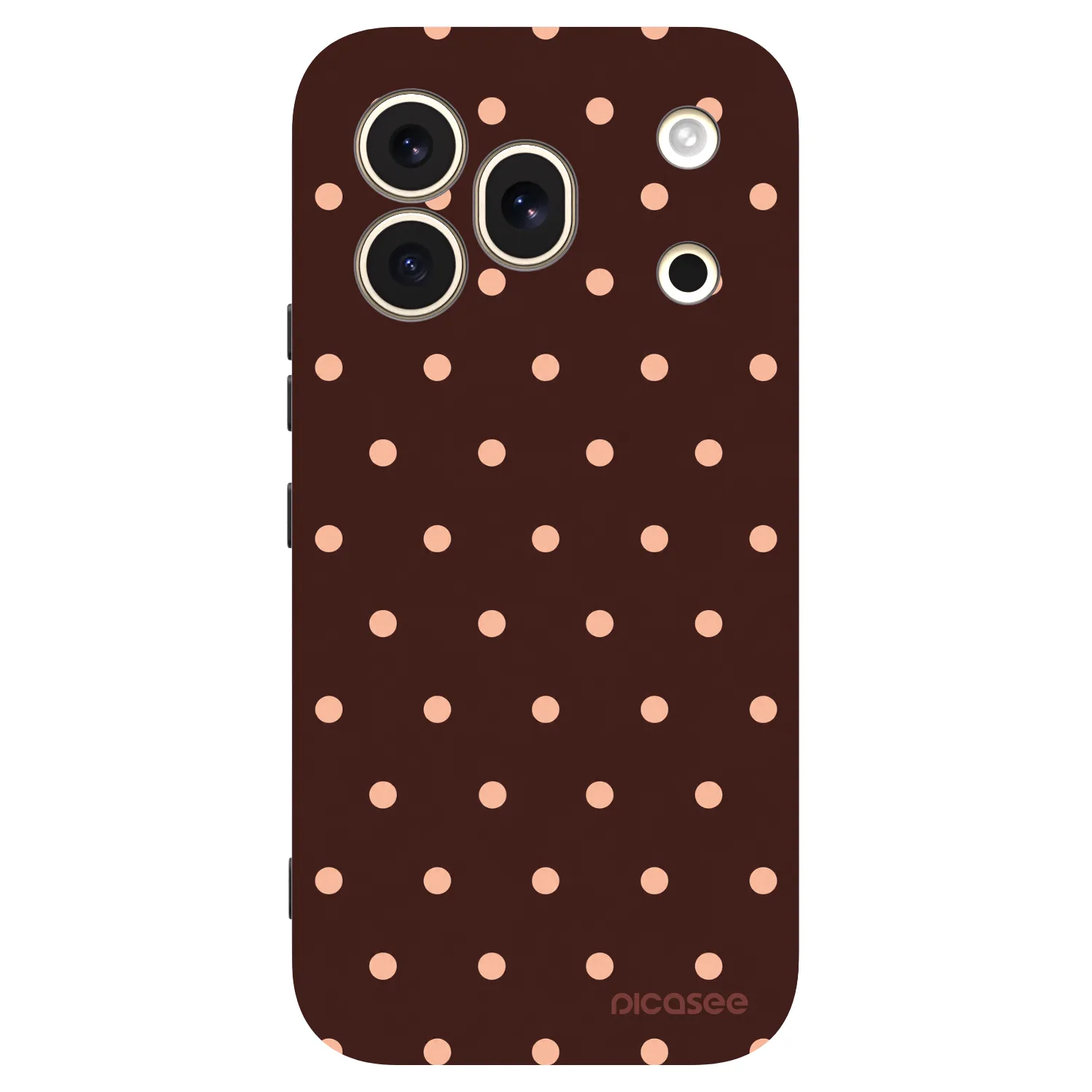 Picasee silikónový čierny obal pre Honor 600 Pro - Peach Dots & Chocolate