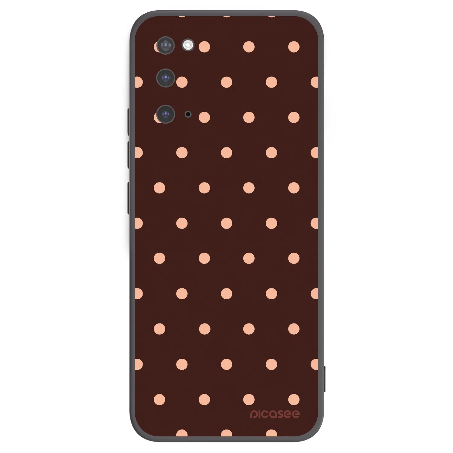 Picasee silikónový čierny obal pre Samsung Galaxy S20 G980F - Peach Dots & Chocolate