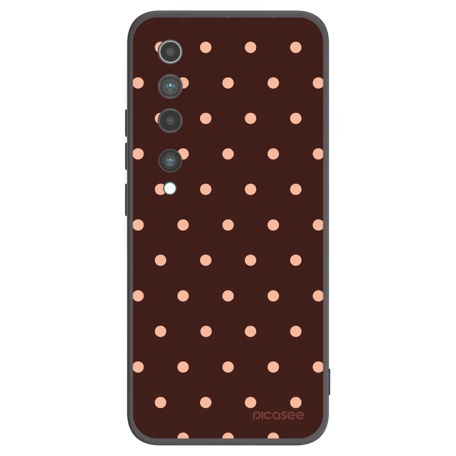 Picasee silikónový čierny obal pre Xiaomi Mi 10 - Peach Dots & Chocolate
