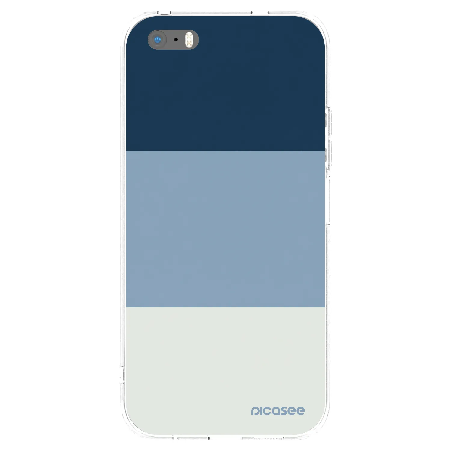 Picasee silikónový prehľadný obal pre Apple iPhone 5/5S/SE - Coastal Blue
