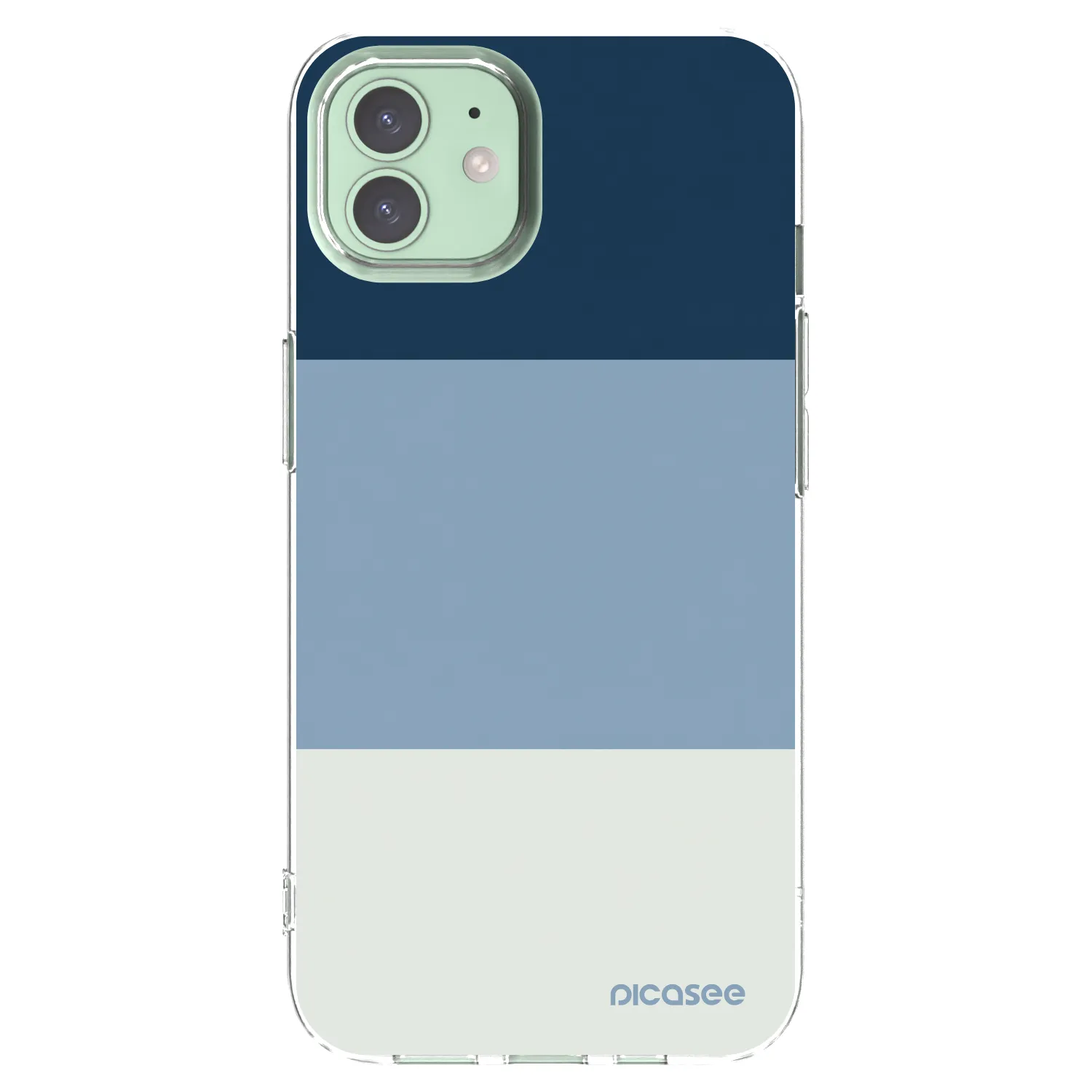 Picasee silikónový prehľadný obal pre Apple iPhone 12 - Coastal Blue