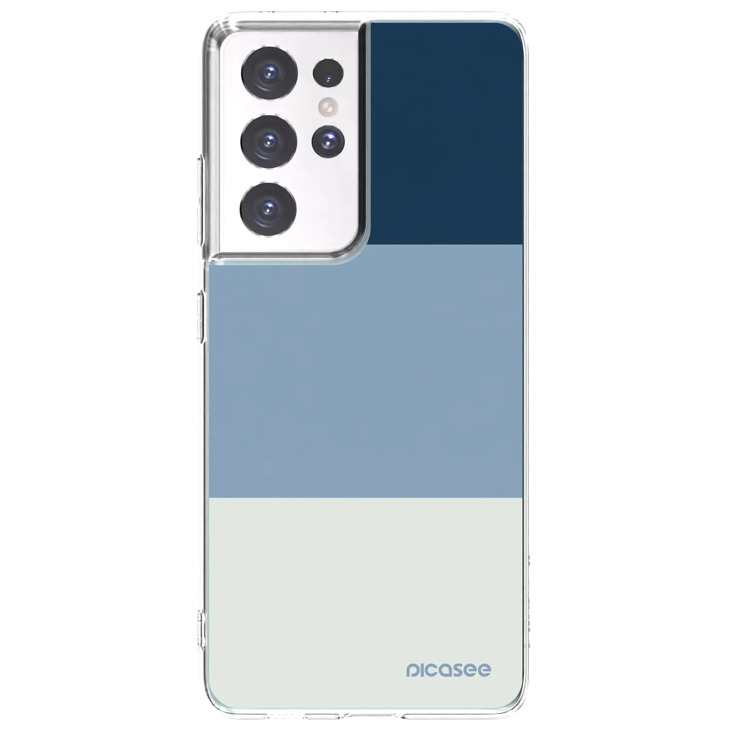 Picasee silikónový prehľadný obal pre Samsung Galaxy S21 Ultra 5G G998B - Coastal Blue