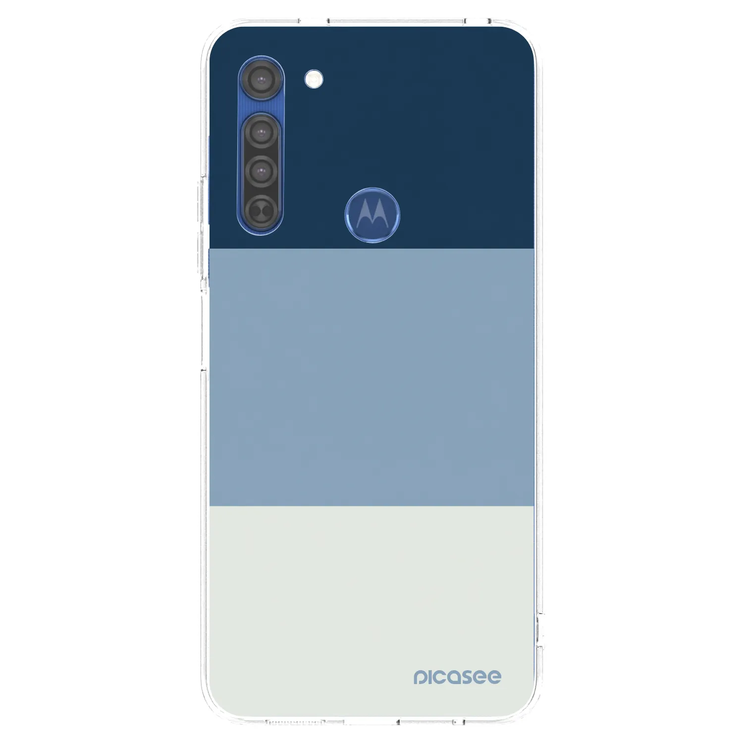 Picasee silikónový prehľadný obal pre Motorola Moto G8 - Coastal Blue
