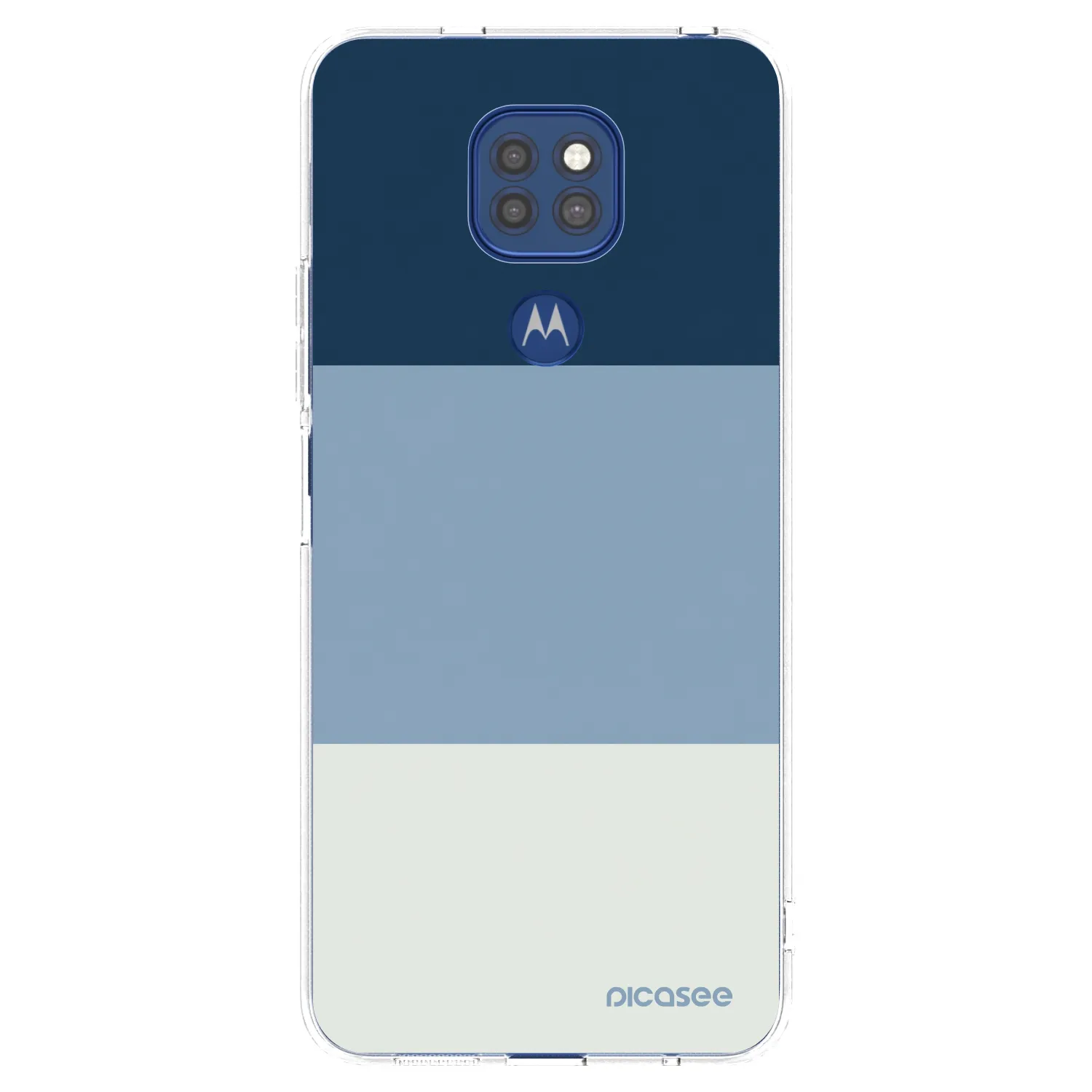 Picasee silikónový prehľadný obal pre Motorola Moto G9 Play - Coastal Blue