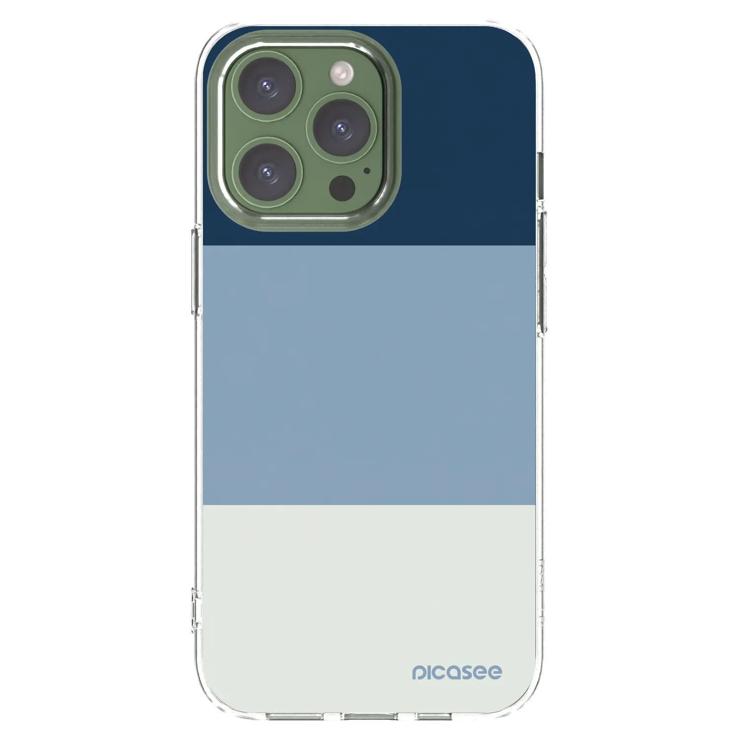 Picasee silikónový prehľadný obal pre Apple iPhone 13 Pro - Coastal Blue