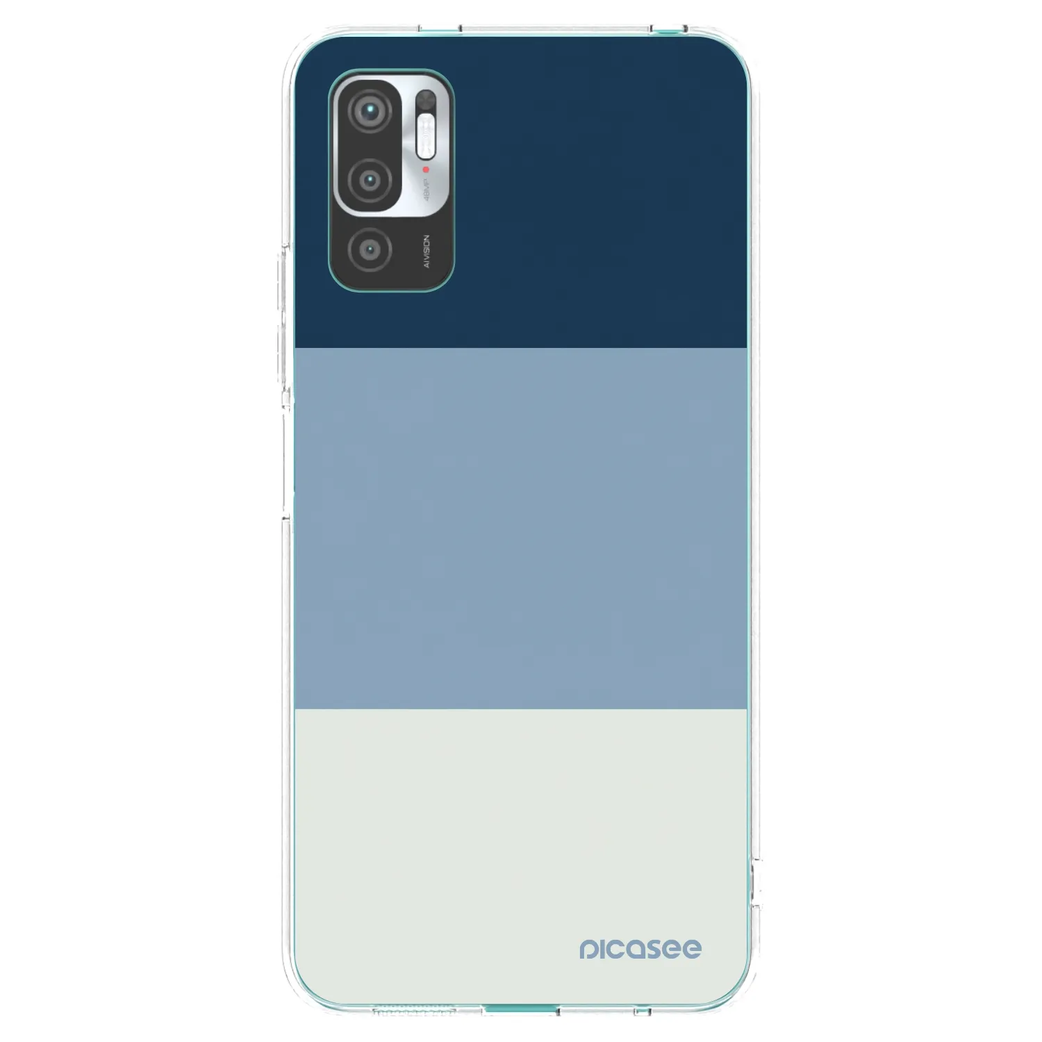 Picasee silikónový prehľadný obal pre Xiaomi Redmi Note 10 5G - Coastal Blue