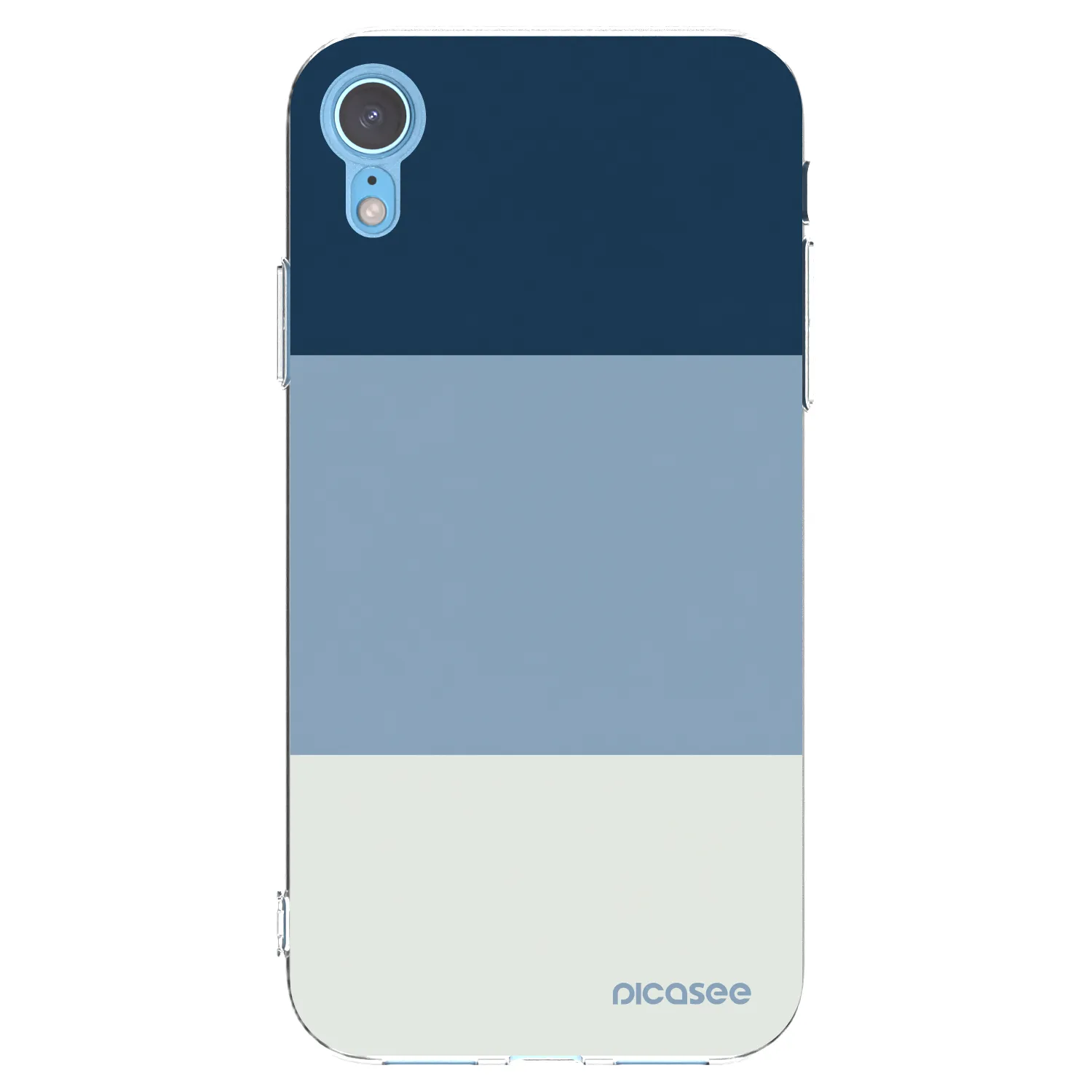 Picasee silikónový prehľadný obal pre Apple iPhone XR - Coastal Blue