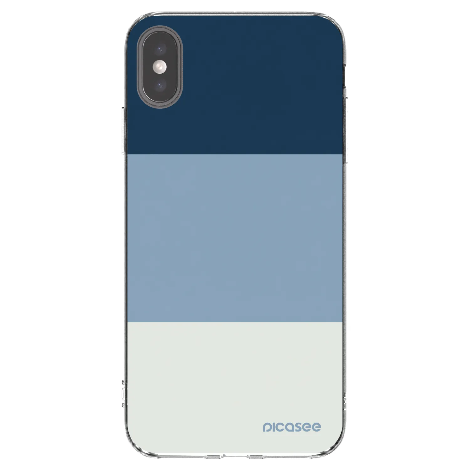 Picasee silikónový prehľadný obal pre Apple iPhone XS Max - Coastal Blue