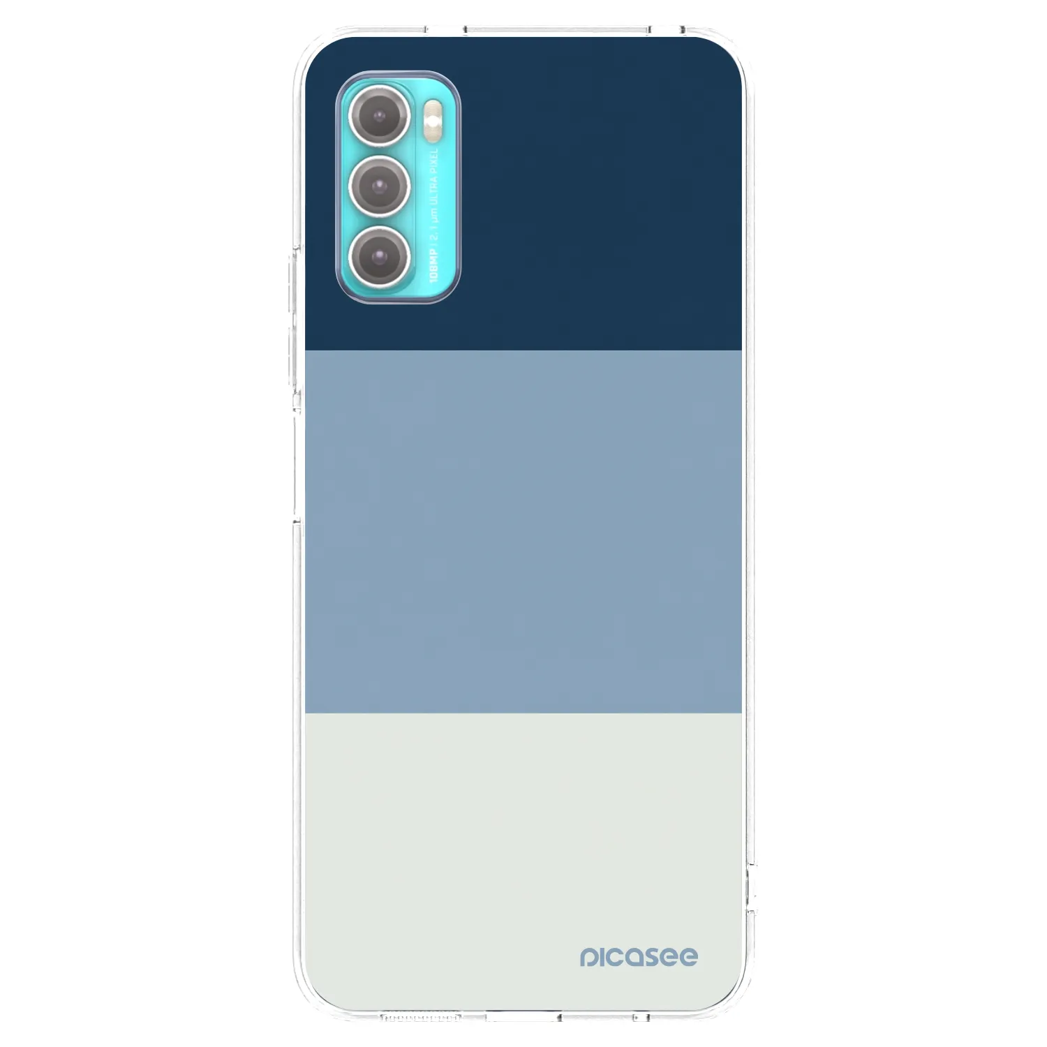 Picasee silikónový prehľadný obal pre Motorola Moto G60 - Coastal Blue