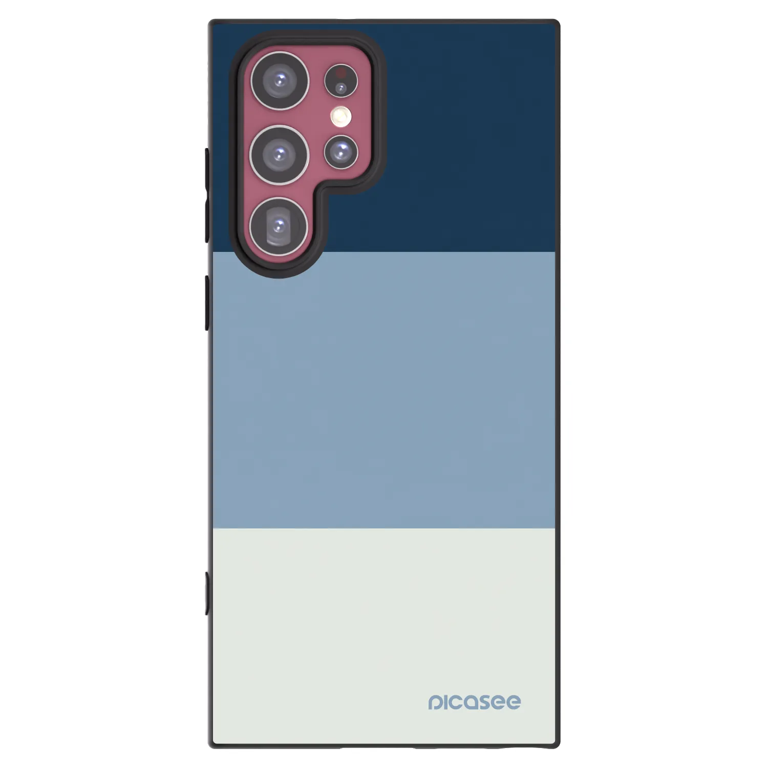 Picasee silikónový čierny obal pre Samsung Galaxy S22 Ultra 5G - Coastal Blue