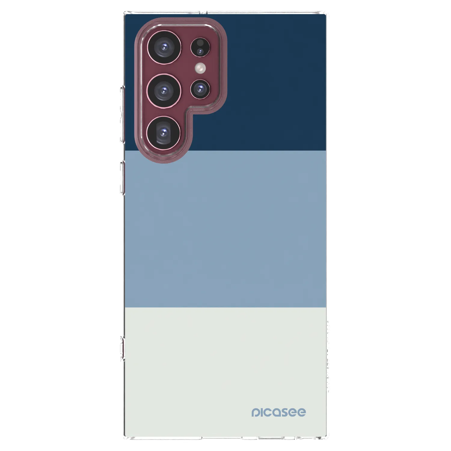 Picasee silikónový prehľadný obal pre Samsung Galaxy S22 Ultra 5G - Coastal Blue