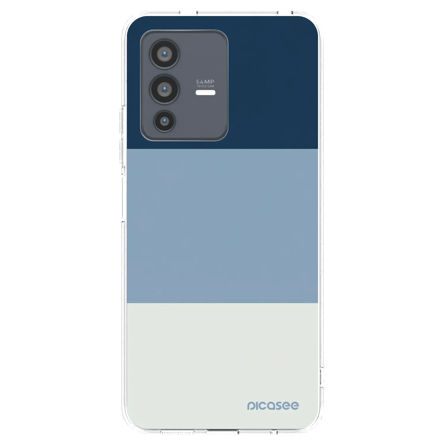 Picasee silikónový prehľadný obal pre Vivo V23 5G - Coastal Blue