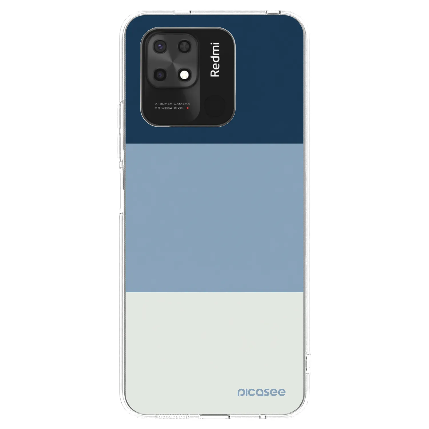 Picasee silikónový prehľadný obal pre Xiaomi Redmi 10C - Coastal Blue