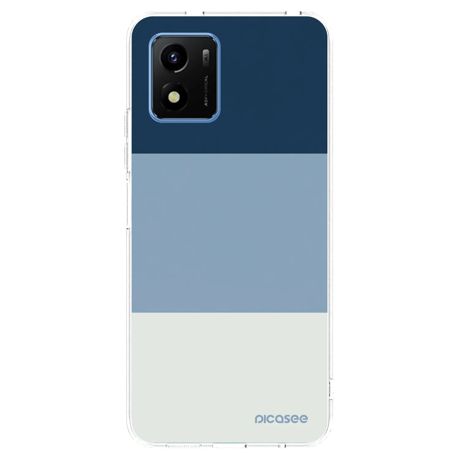 Picasee silikónový prehľadný obal pre Vivo Y01 - Coastal Blue