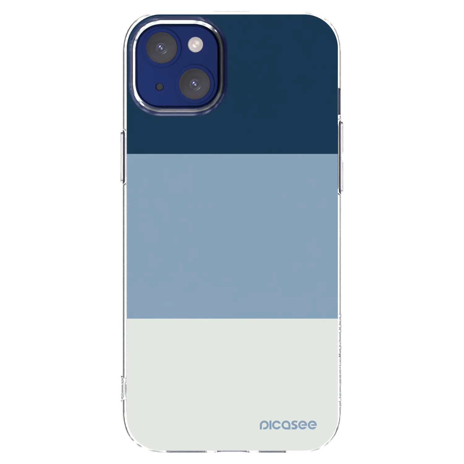 Picasee silikónový prehľadný obal pre Apple iPhone 14 Plus - Coastal Blue