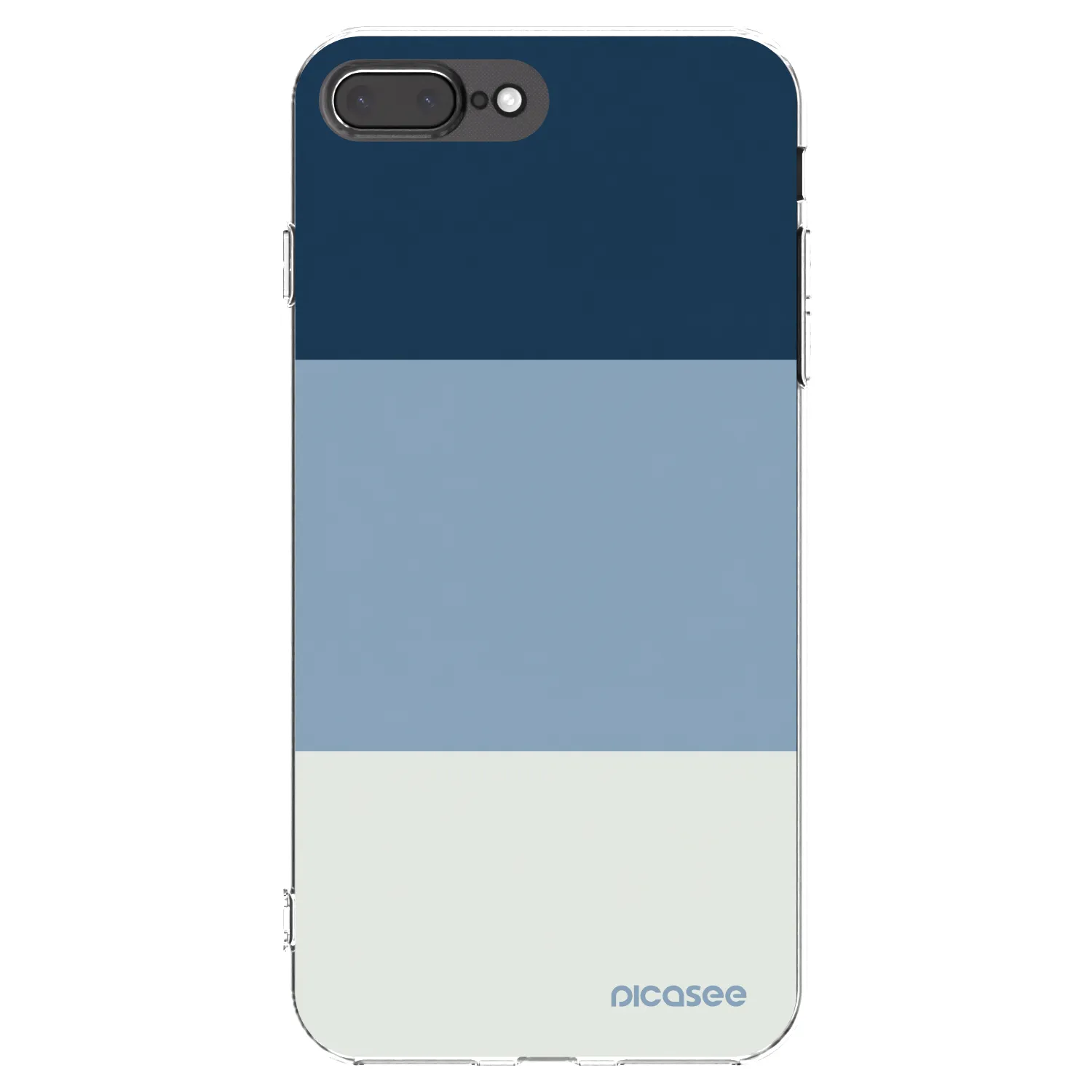Picasee silikónový prehľadný obal pre Apple iPhone 8 Plus - Coastal Blue