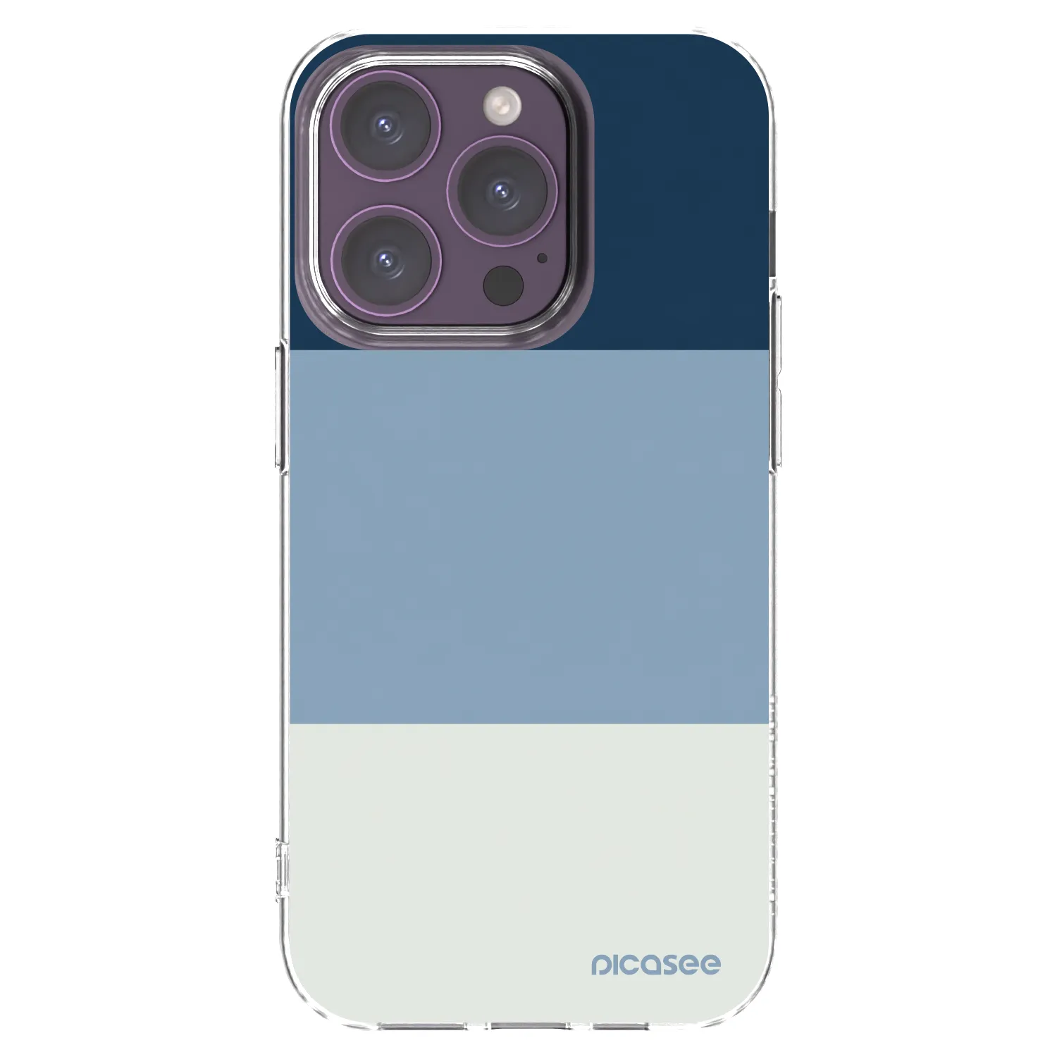 Picasee silikónový prehľadný obal pre Apple iPhone 14 Pro - Coastal Blue
