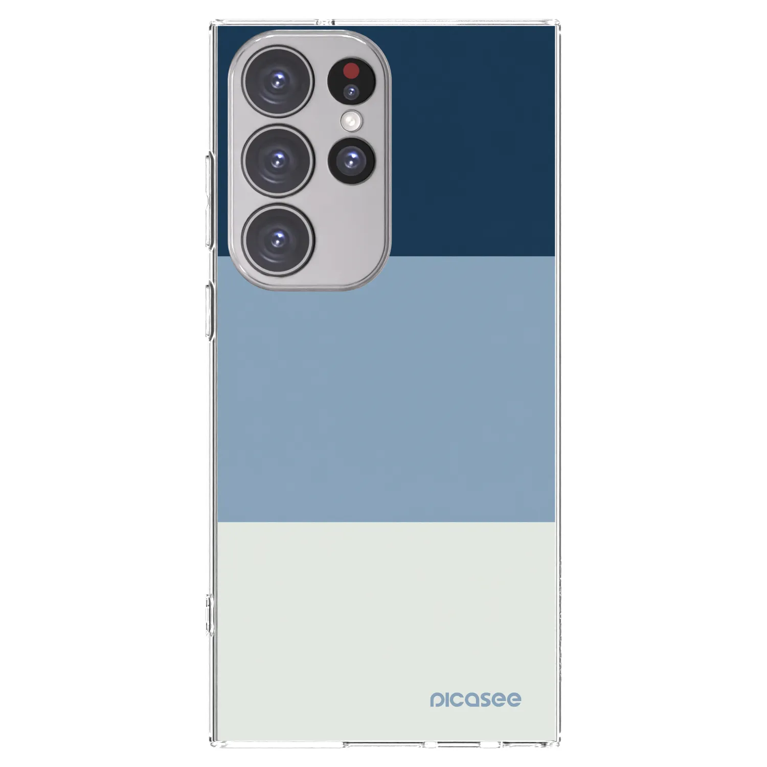 Picasee silikónový prehľadný obal pre Samsung Galaxy S23 Ultra 5G - Coastal Blue