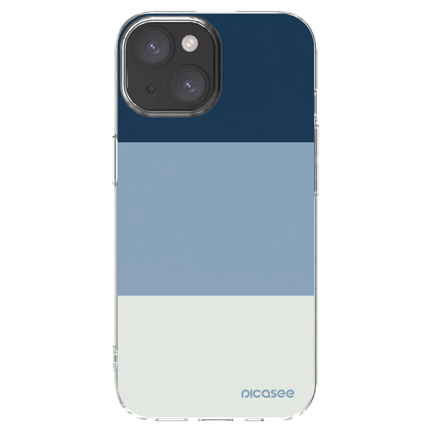 Picasee silikónový prehľadný obal pre Apple iPhone 15 - Coastal Blue