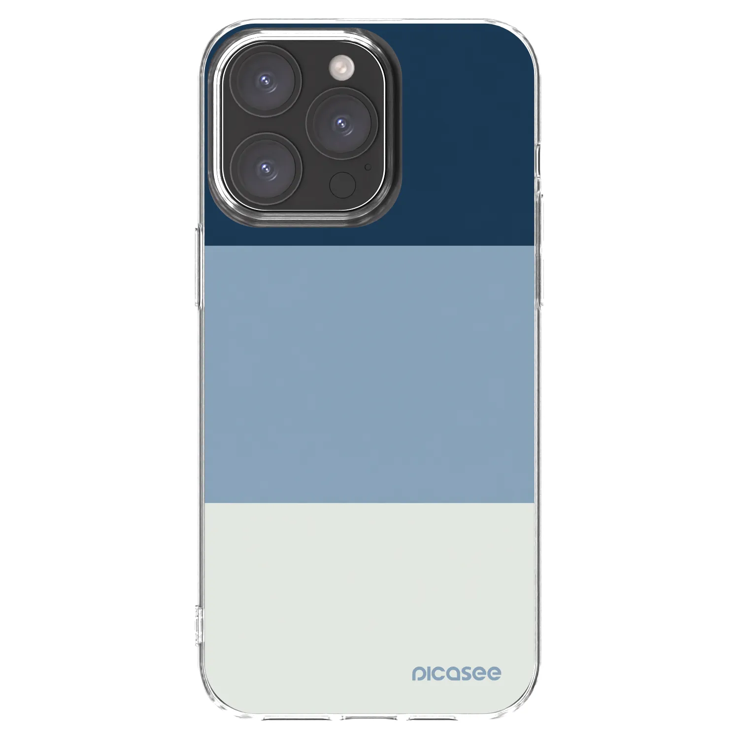 Picasee silikónový prehľadný obal pre Apple iPhone 15 Pro Max - Coastal Blue
