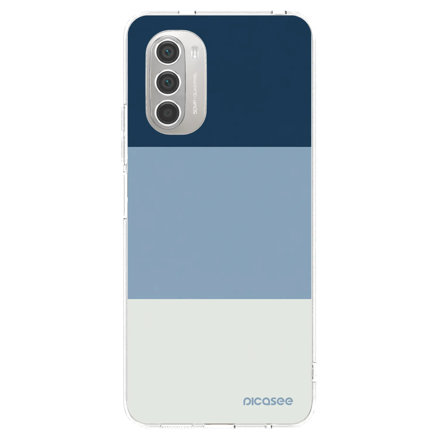 Picasee silikónový prehľadný obal pre Motorola Moto G51 - Coastal Blue