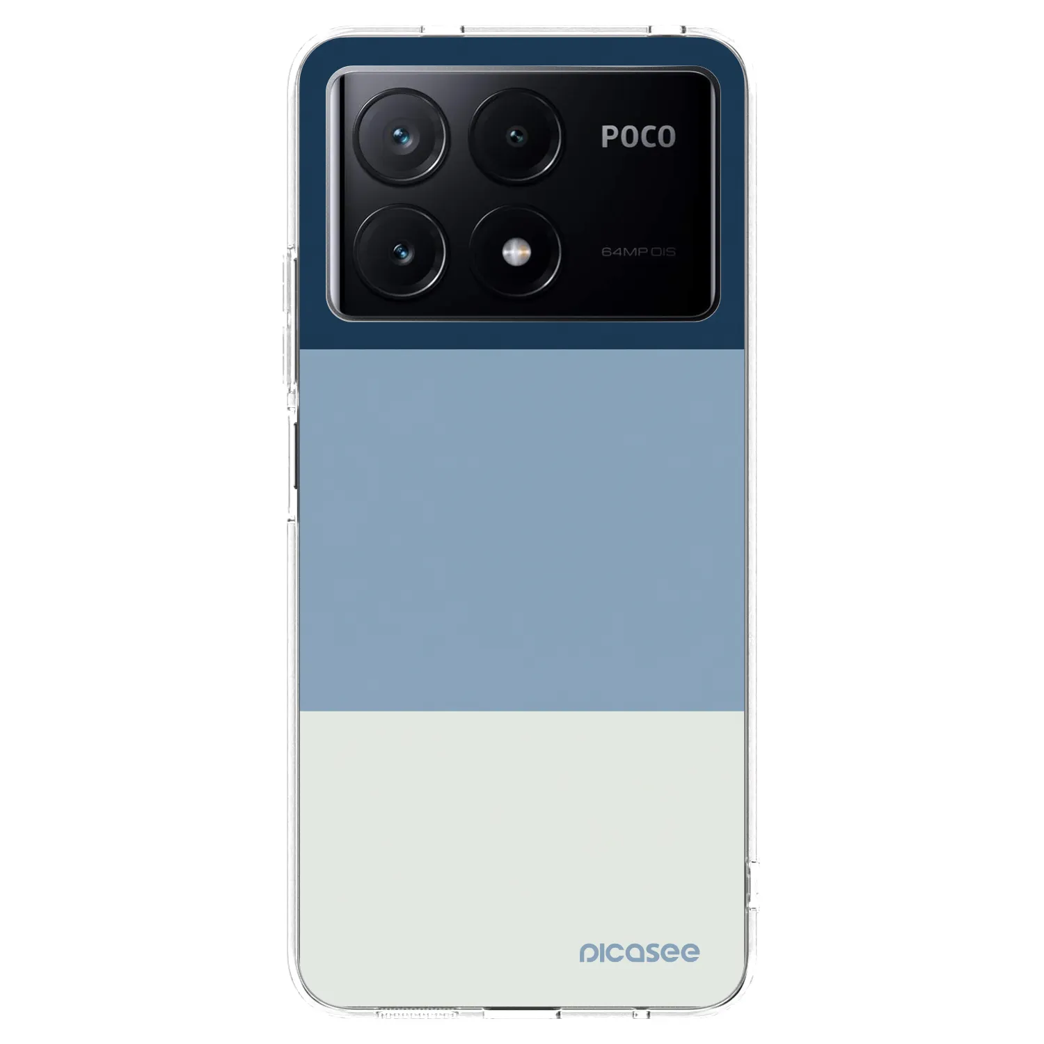 Picasee silikónový prehľadný obal pre Xiaomi Poco X6 Pro - Coastal Blue