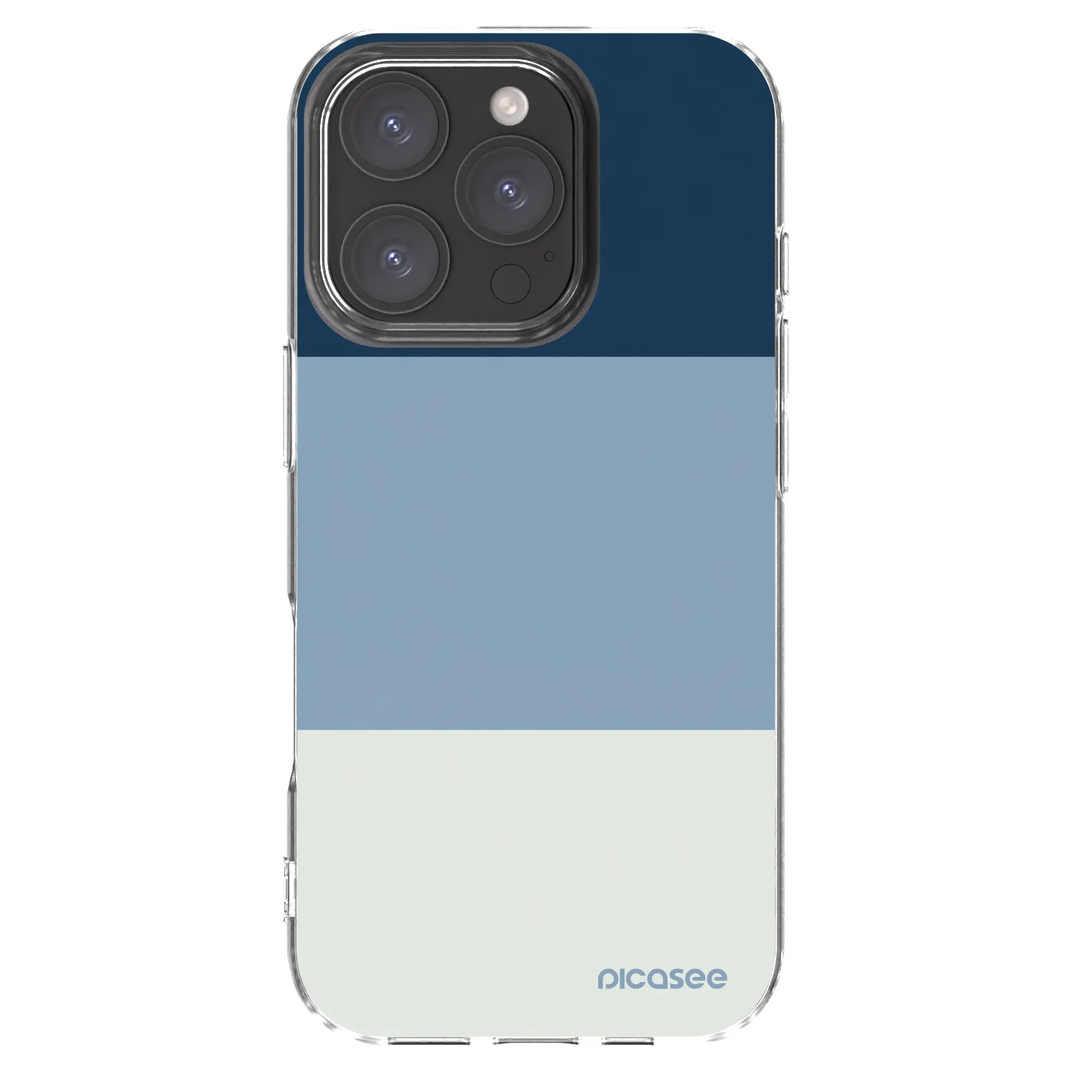 Picasee silikónový prehľadný obal pre Apple iPhone 16 Pro - Coastal Blue