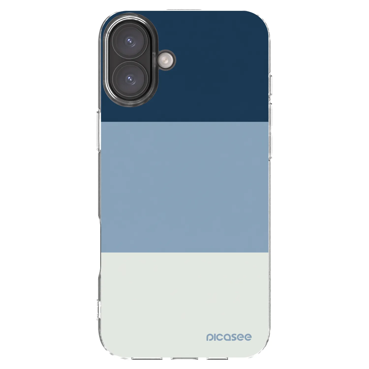 Picasee silikónový prehľadný obal pre Apple iPhone 16 Plus - Coastal Blue