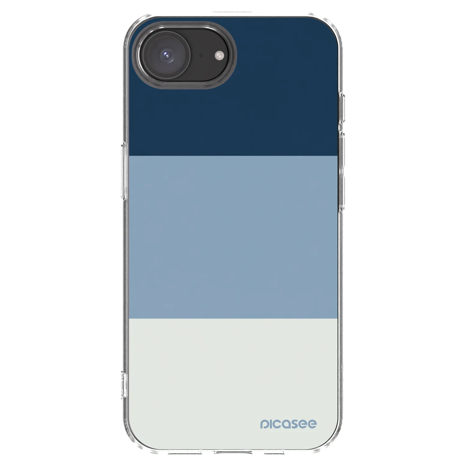 Picasee silikónový prehľadný obal pre Apple iPhone 16e - Coastal Blue