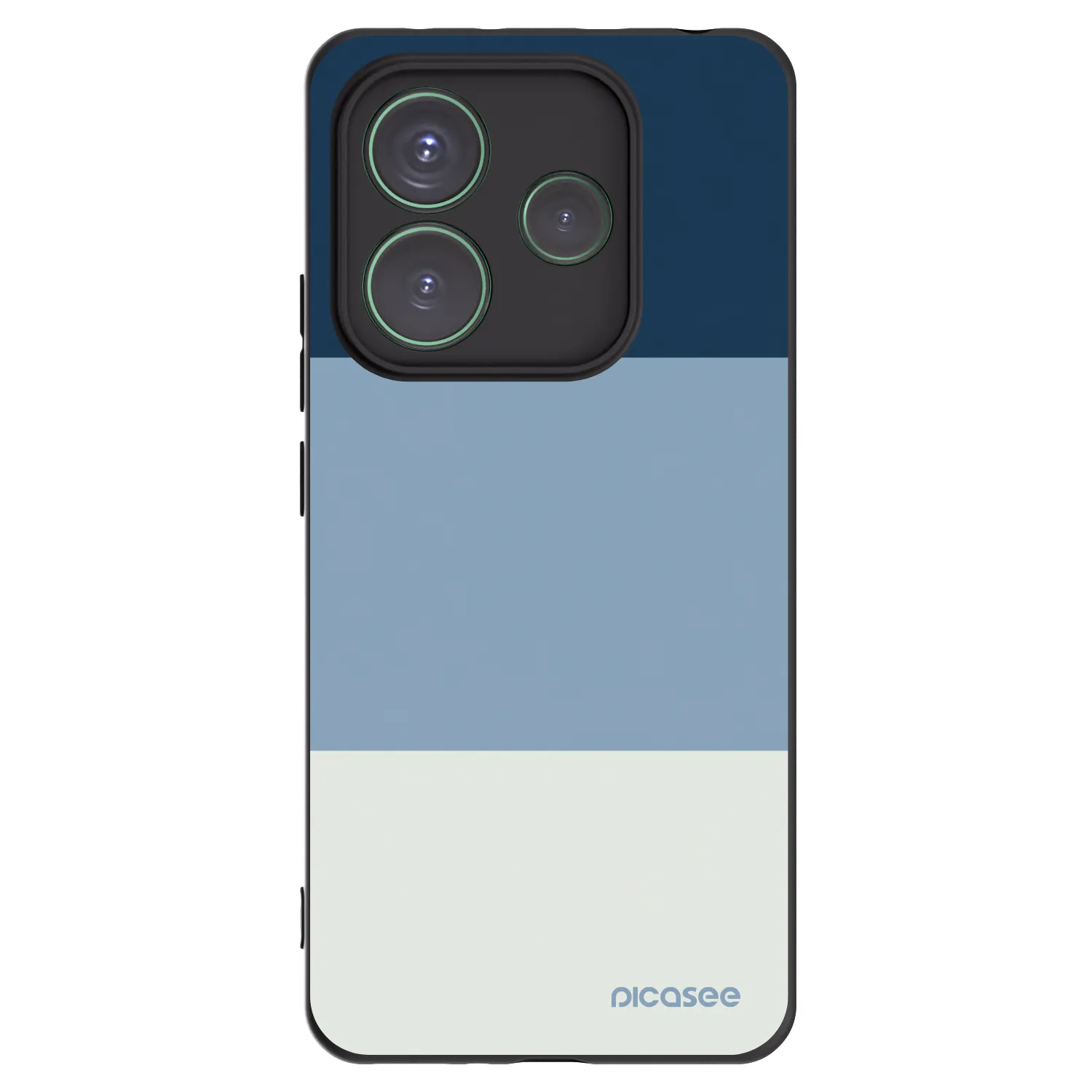 Picasee silikónový čierny obal pre Xiaomi Redmi Note 14 5G - Coastal Blue